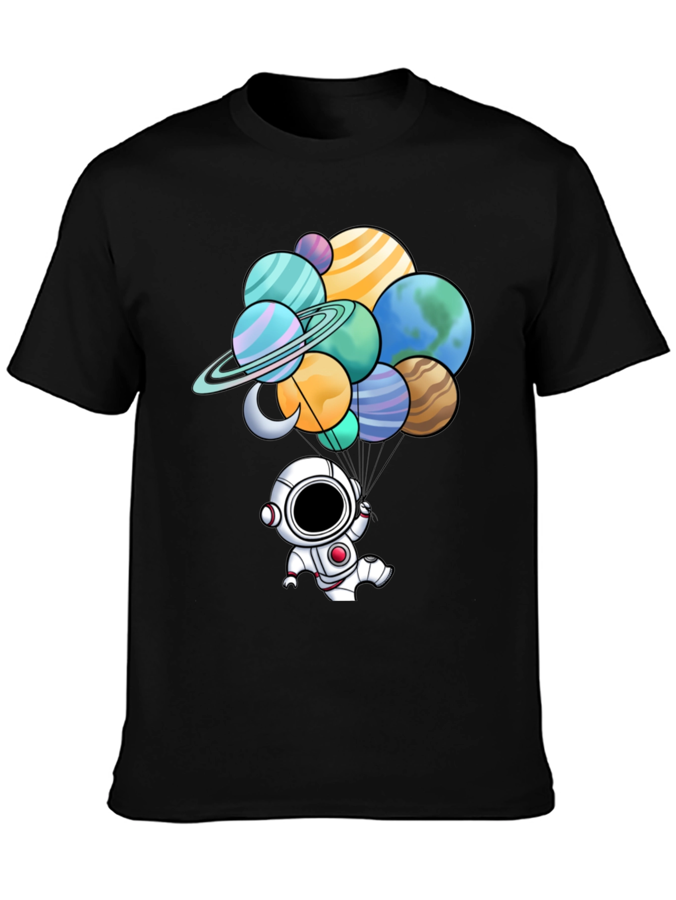Astronaut Planet Balloon Graphic Tee