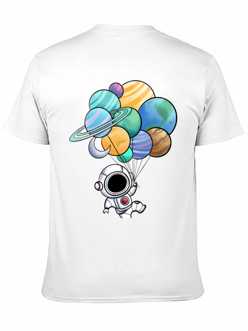 Astronaut Planet Balloon Graphic Tee