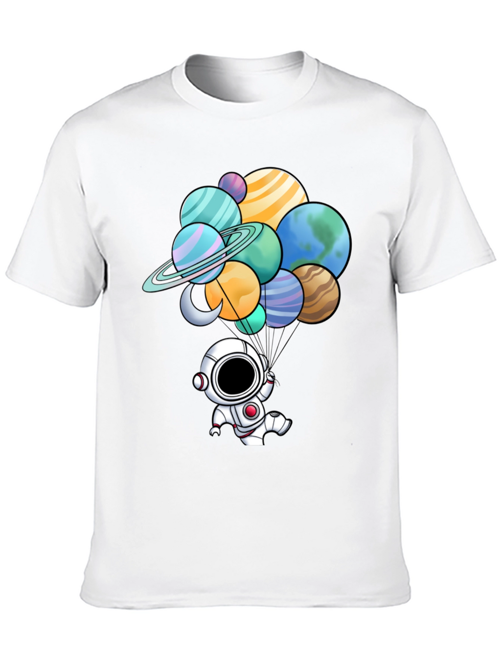 Astronaut Planet Balloon Graphic Tee