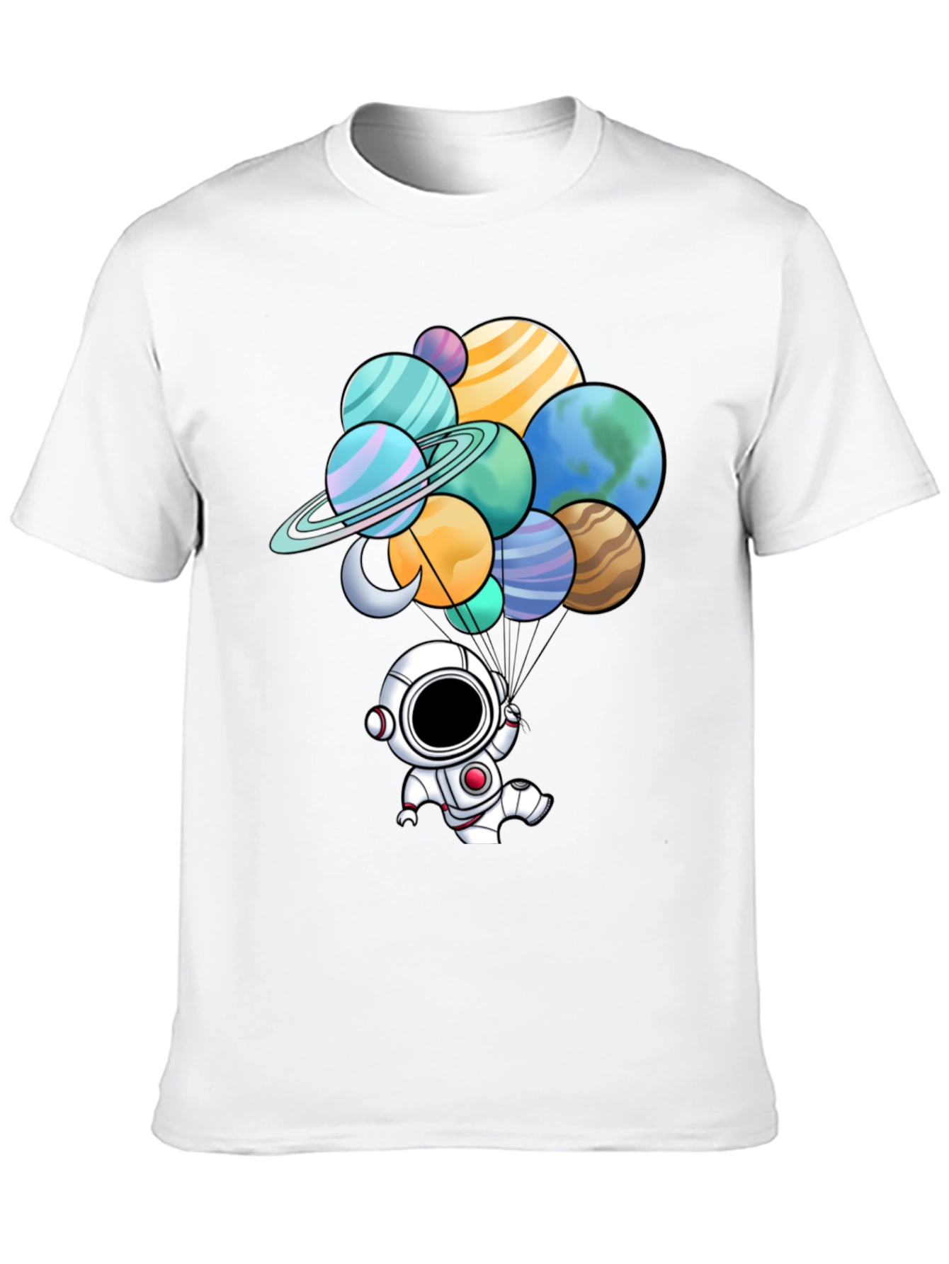 Astronaut Planet Balloon Graphic Tee