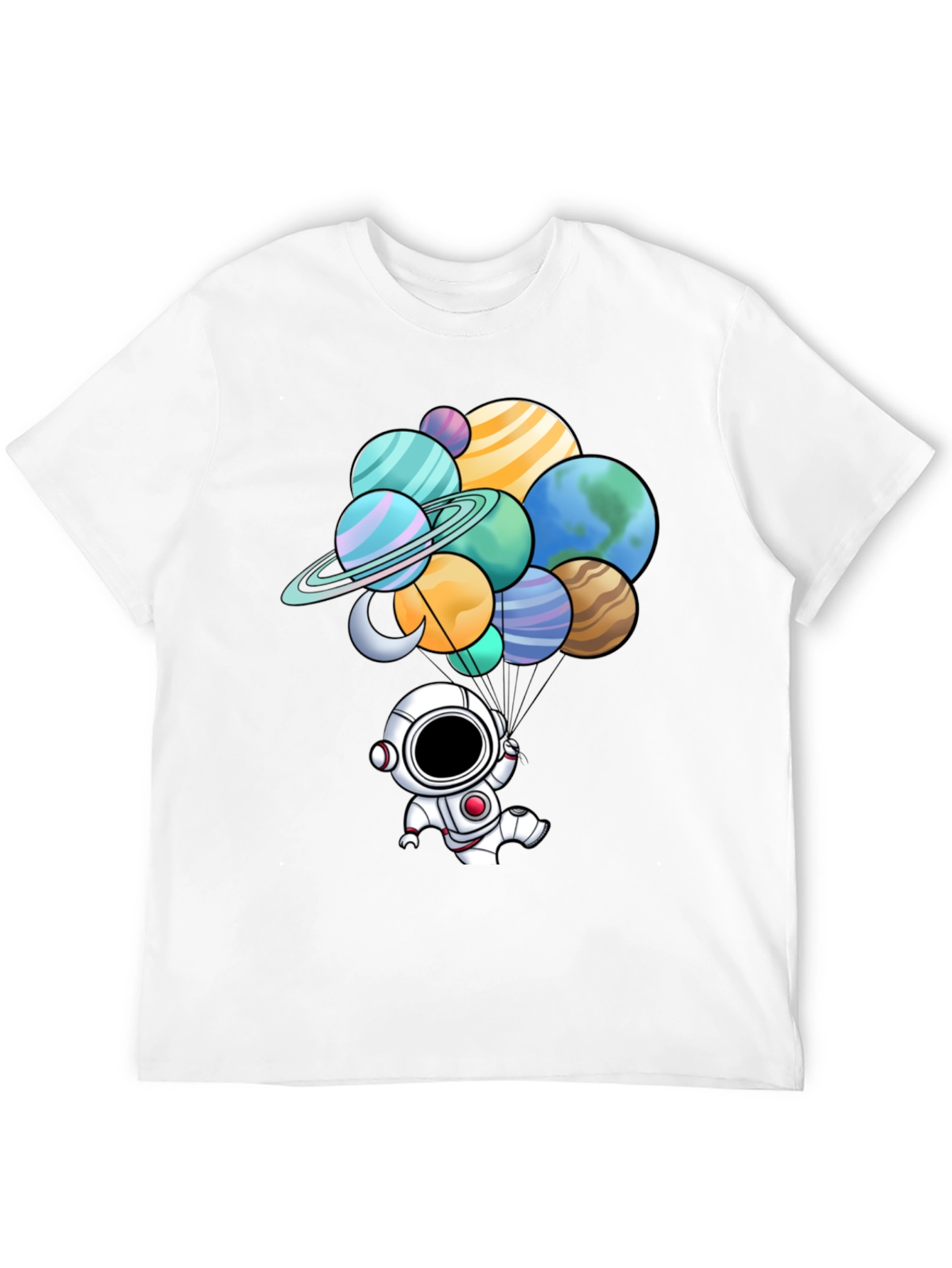 Astronaut Planet Balloon Graphic Tee
