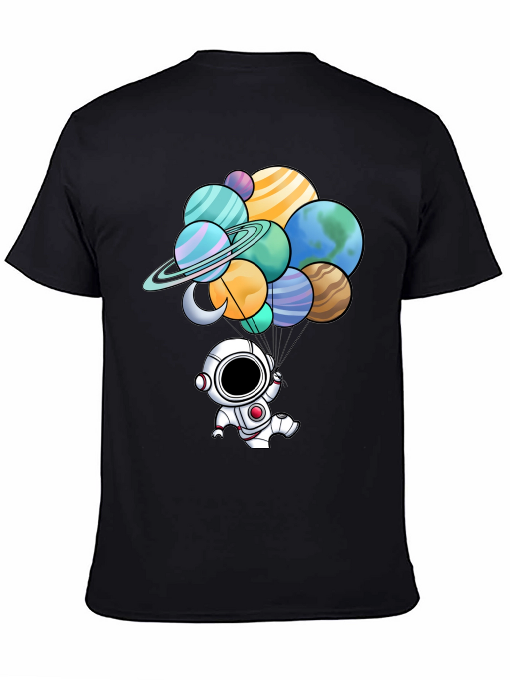 Astronaut Planet Balloon Graphic Tee