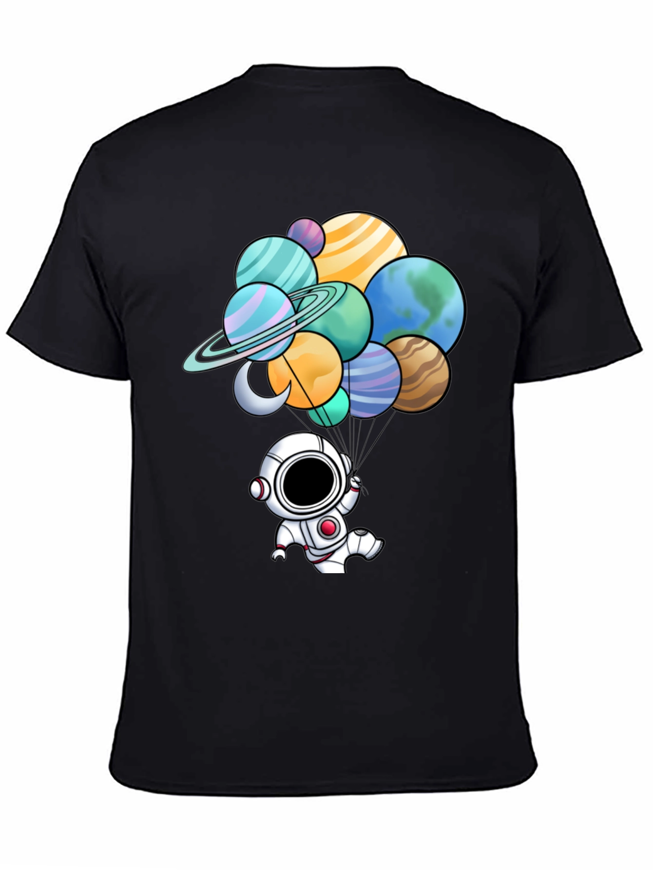 Astronaut Planet Balloon Graphic Tee