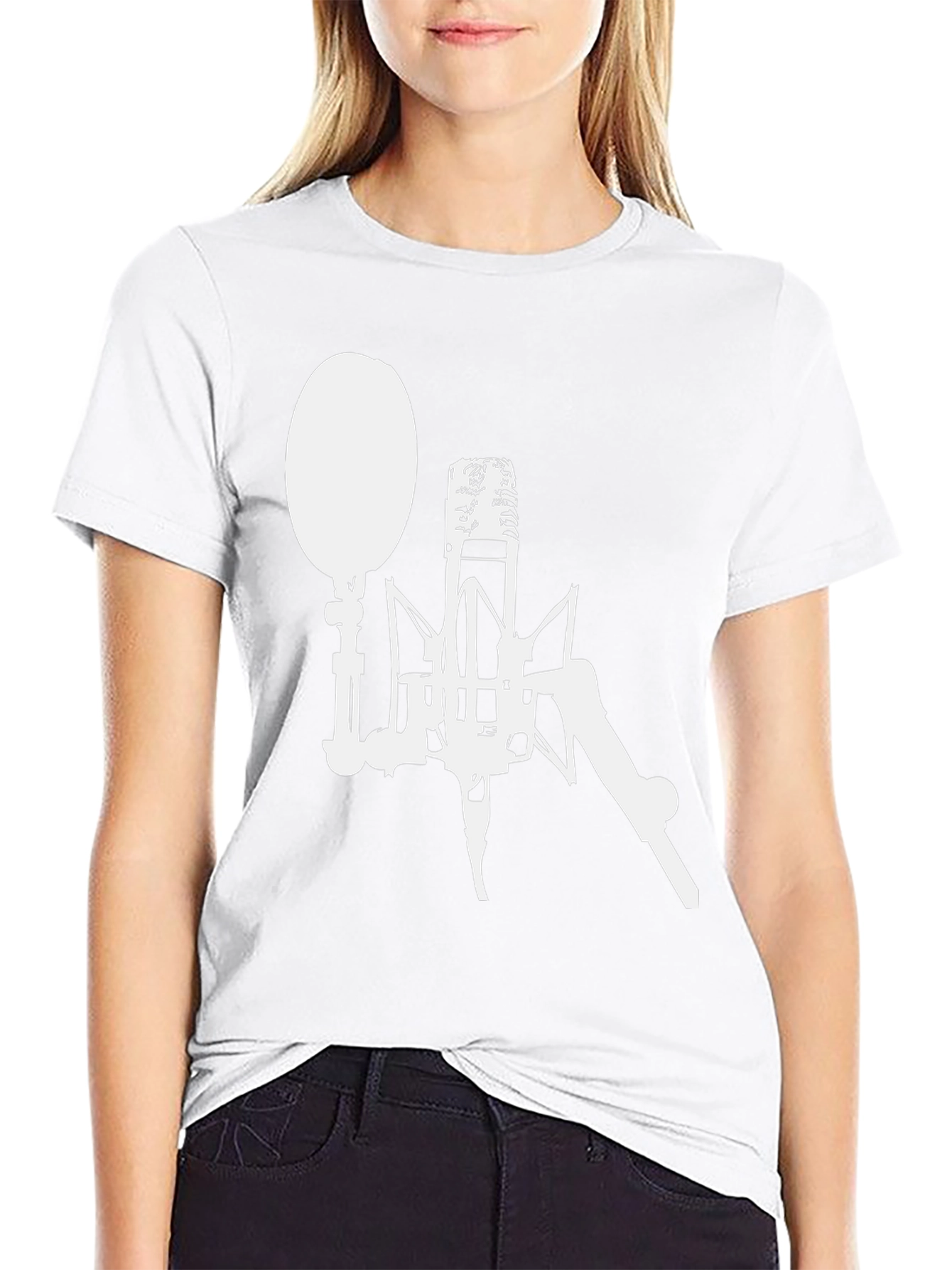 Retro Microphone Graphic Tee - Classic Recording Studio Style