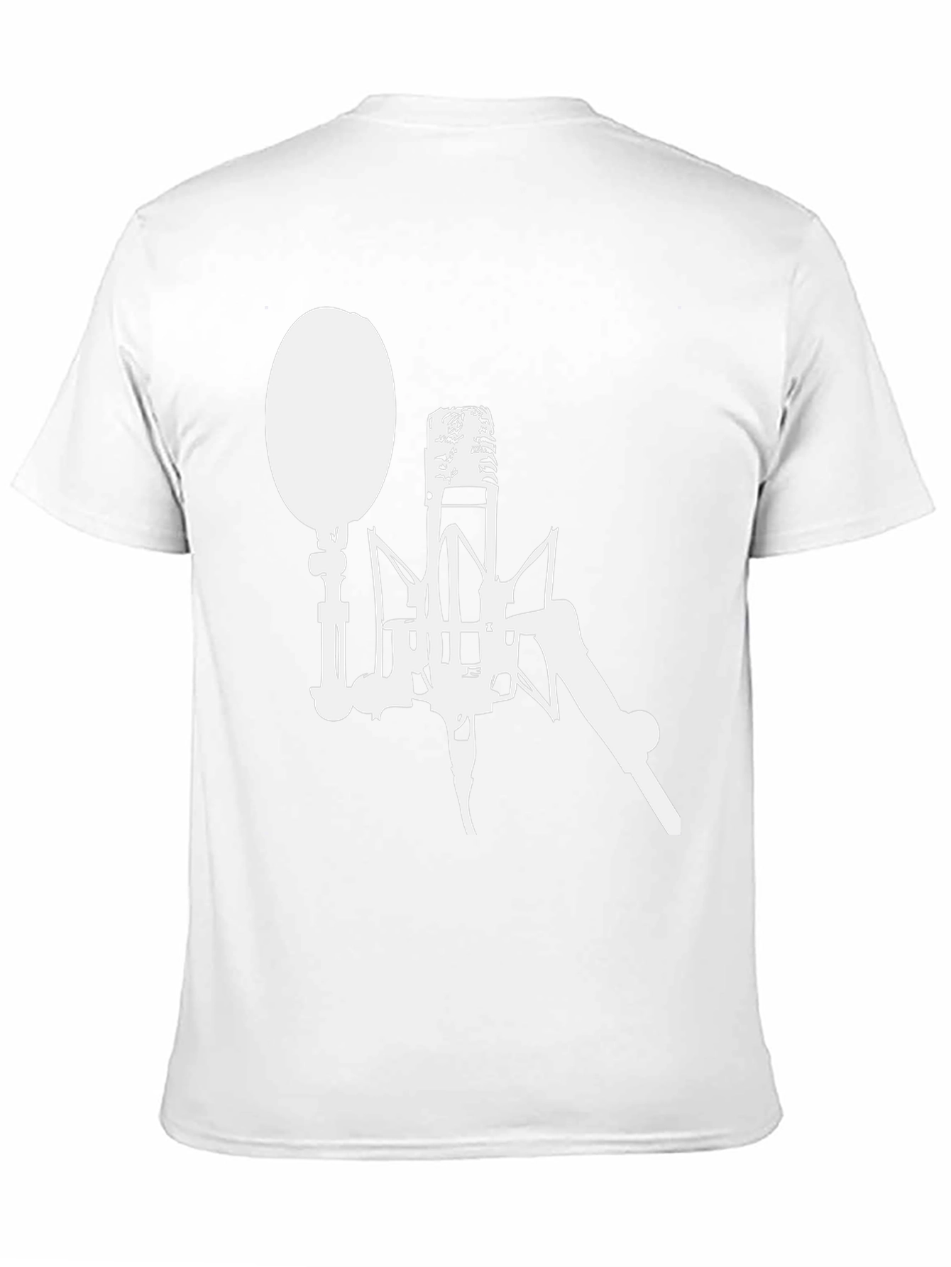 Retro Microphone Graphic Tee - Classic Recording Studio Style