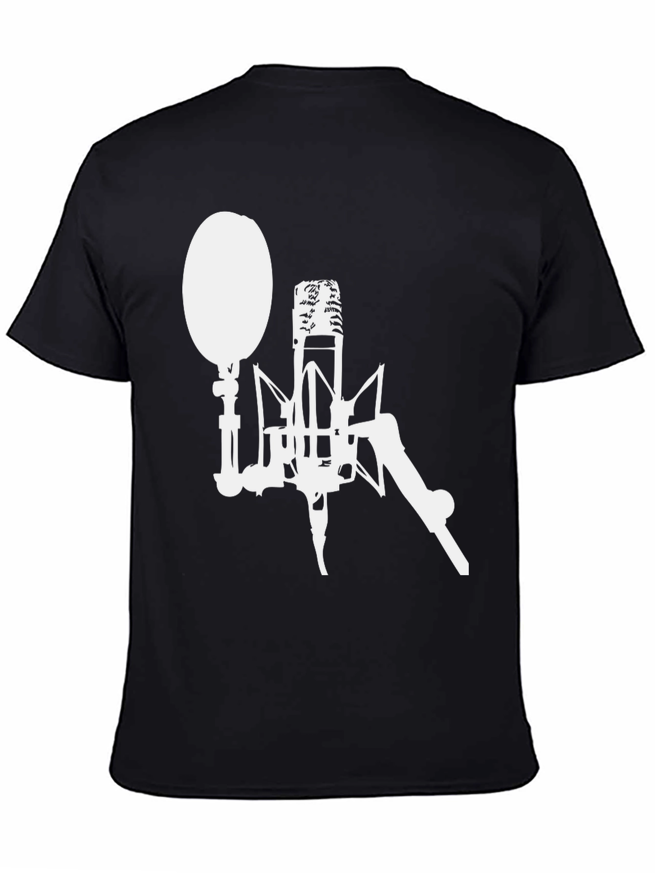 Retro Microphone Graphic Tee - Classic Recording Studio Style