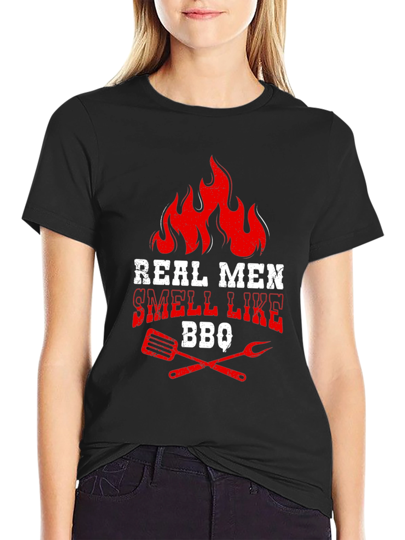 Real Men Smell Like BBQ Graphic Tee