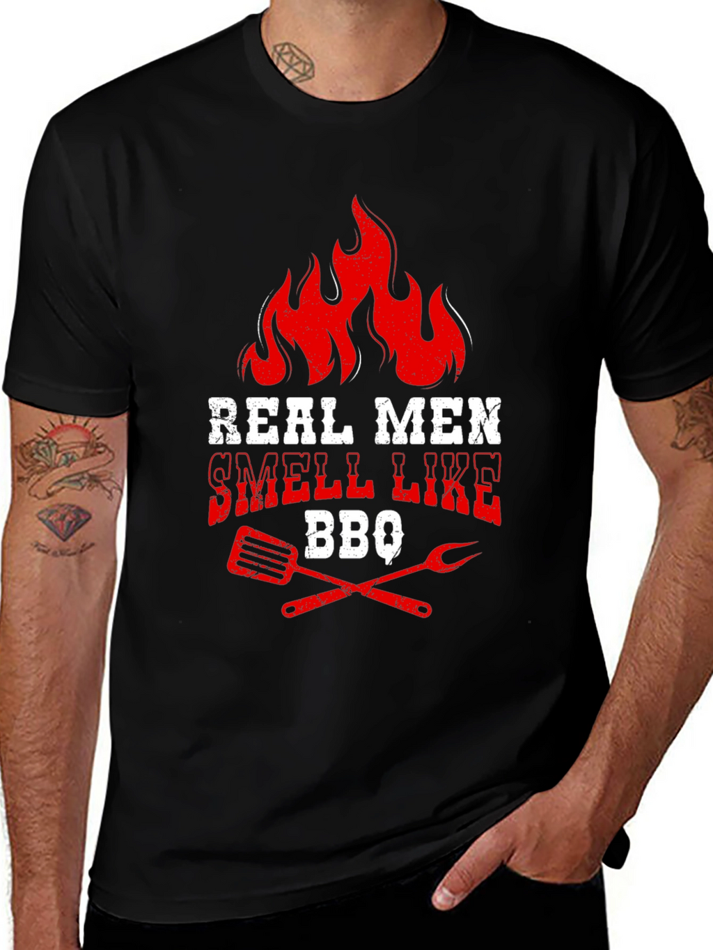 Real Men Smell Like BBQ Graphic Tee