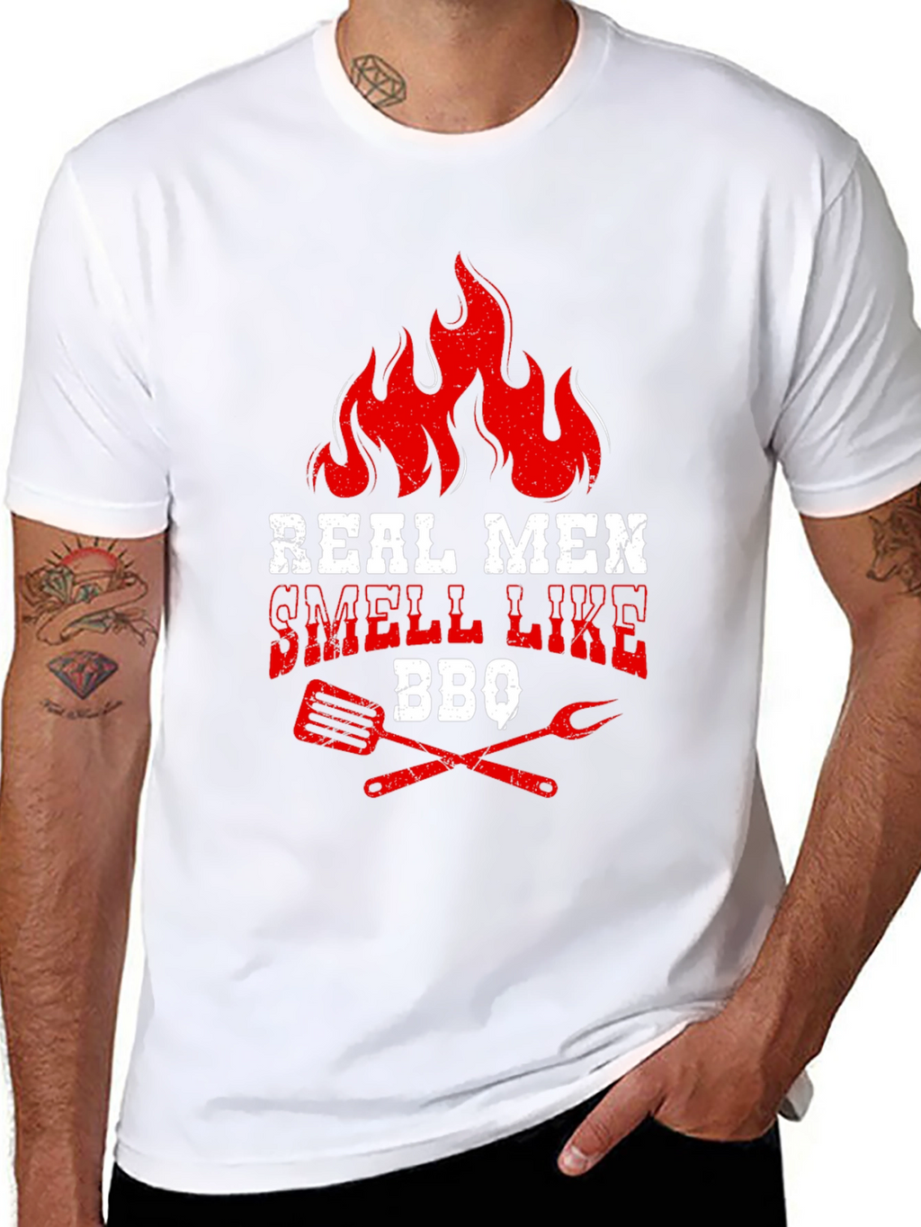 Real Men Smell Like BBQ Graphic Tee