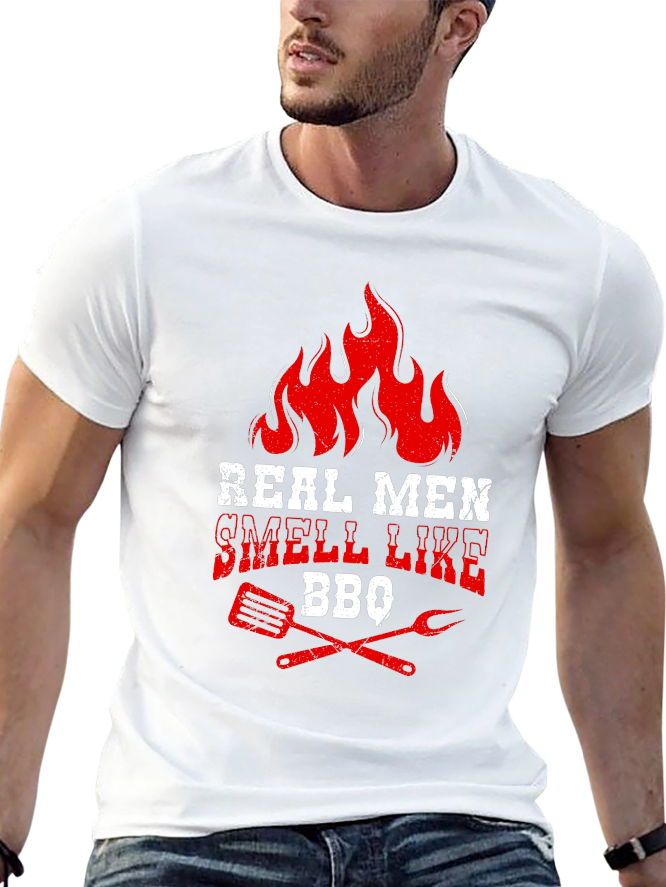 Real Men Smell Like BBQ Graphic Tee