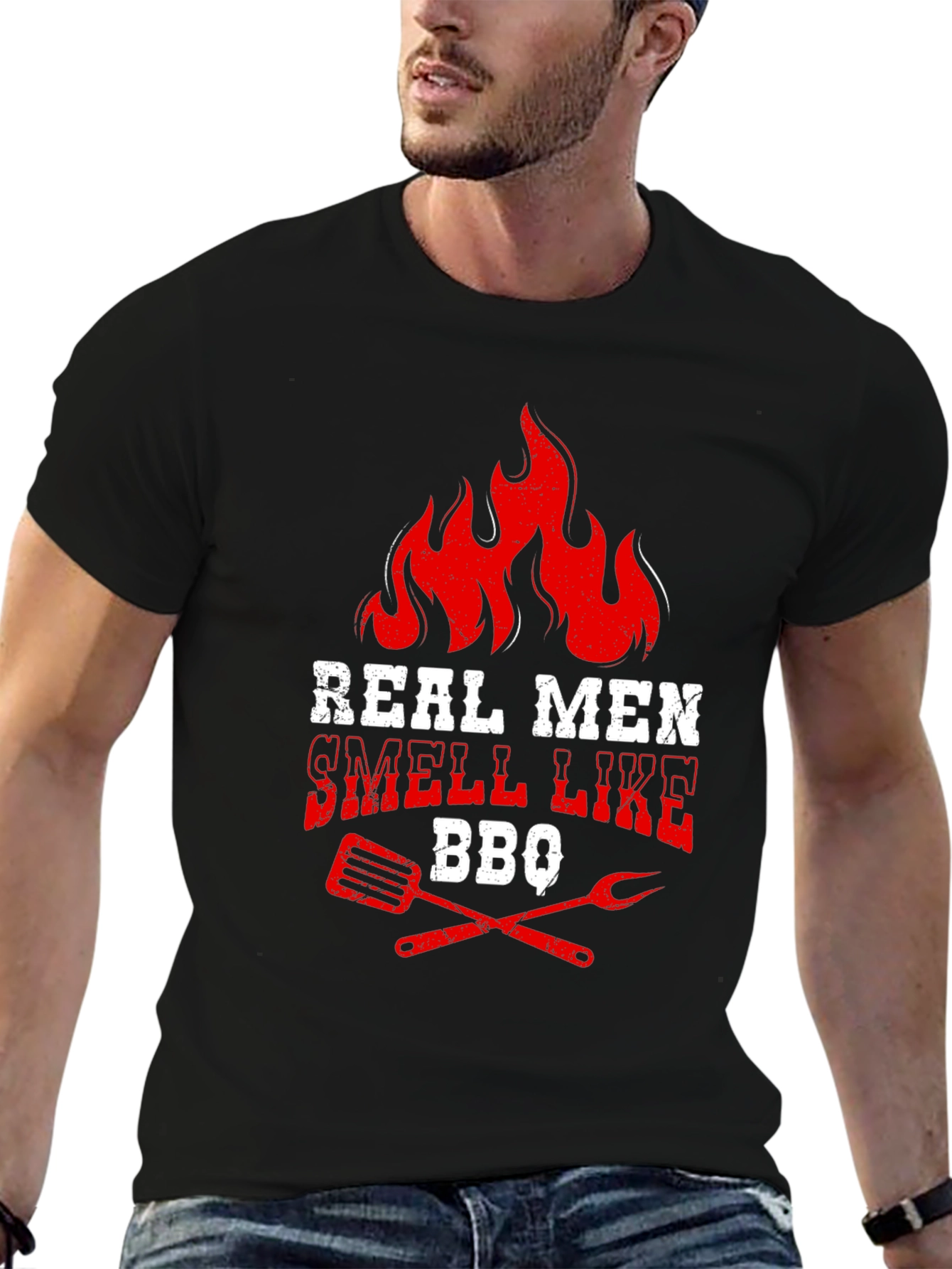 Real Men Smell Like BBQ Graphic Tee