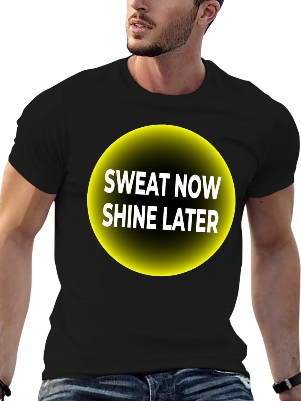 Sweat Now Shine Later Graphic Tee - Black T-Shirt