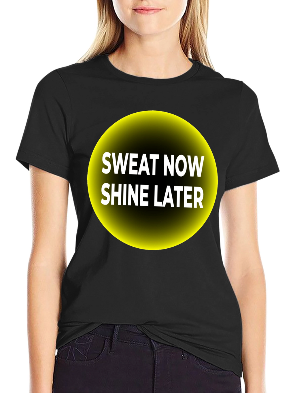 Sweat Now Shine Later Graphic Tee - Black T-Shirt