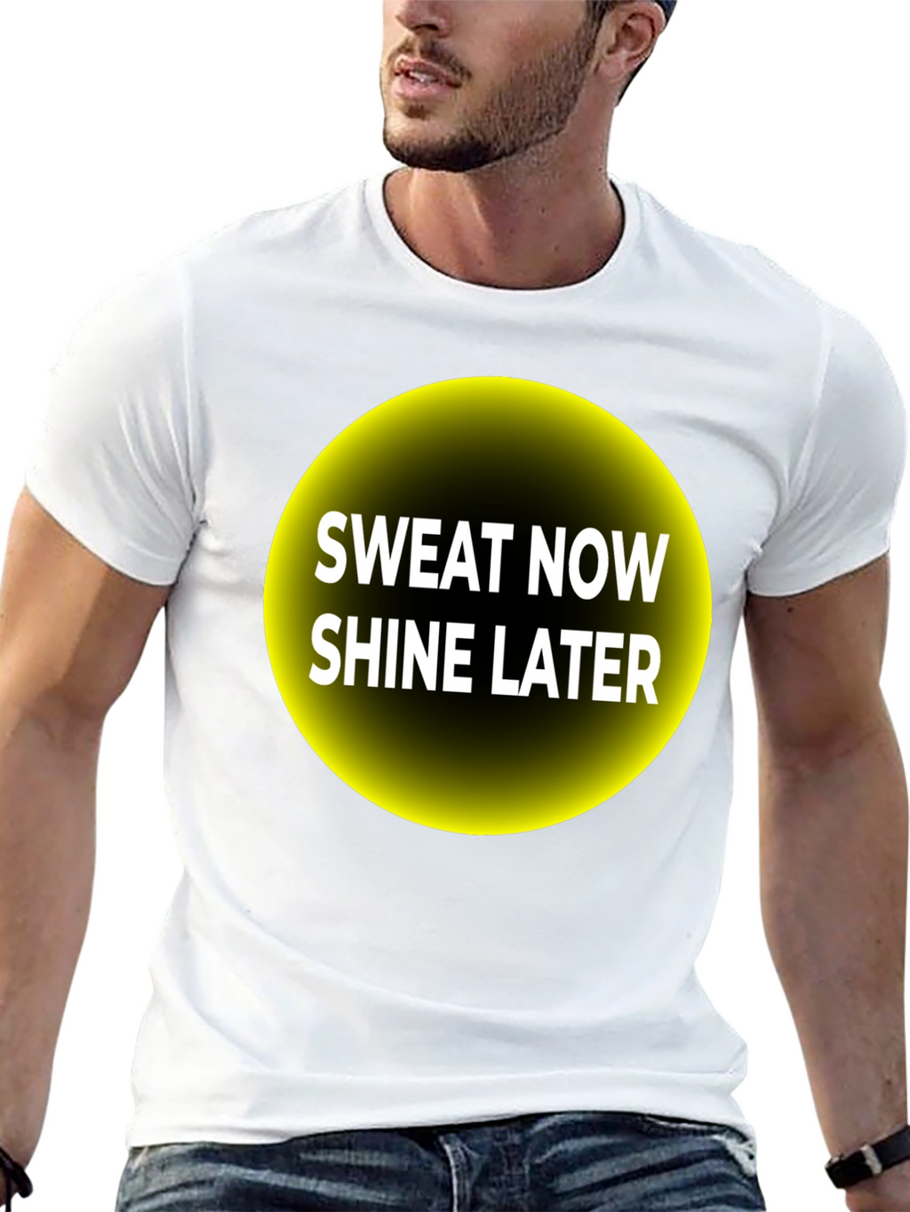 Sweat Now Shine Later Graphic Tee - Black T-Shirt