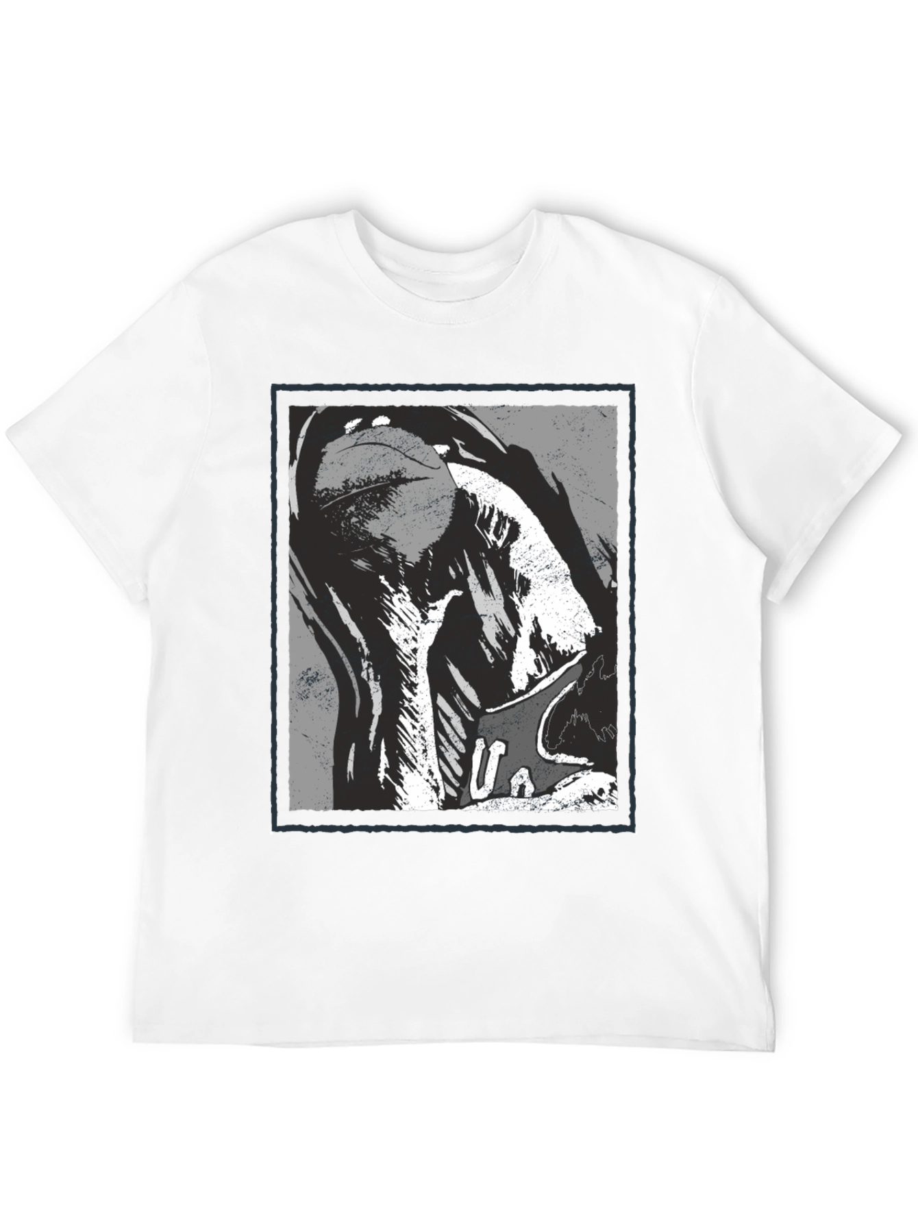 Abstract Graphic Print Black T-Shirt