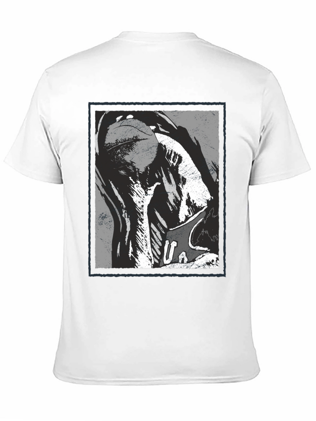 Abstract Graphic Print Black T-Shirt