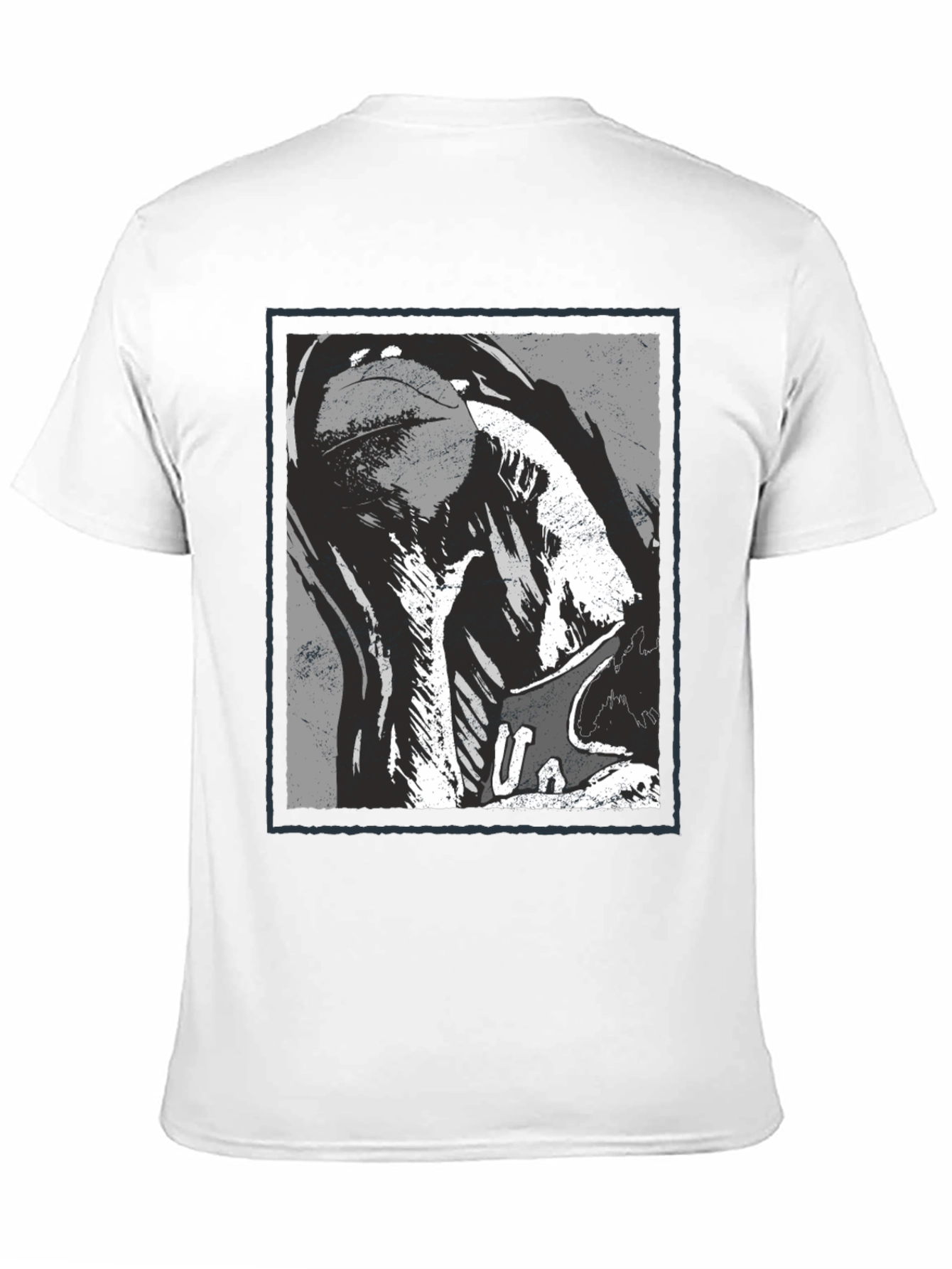 Abstract Graphic Print Black T-Shirt