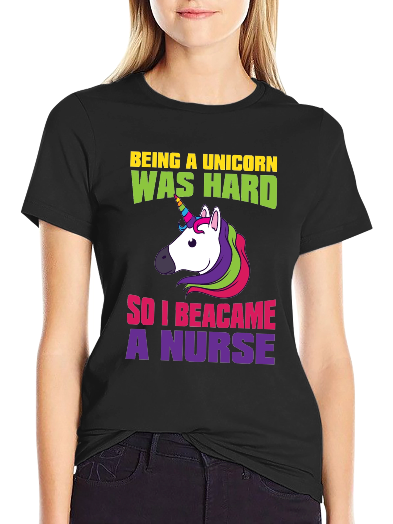 Unicorn Nurse T-Shirt - Funny Graphic Tee