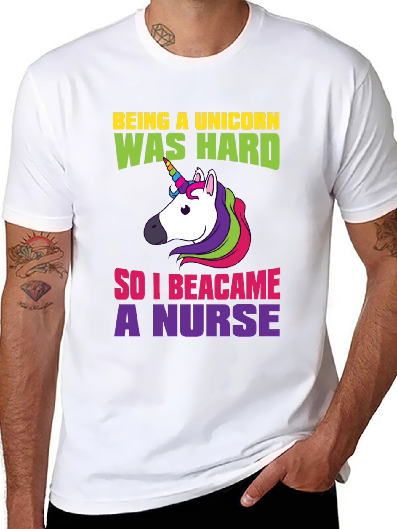 Unicorn Nurse T-Shirt - Funny Graphic Tee