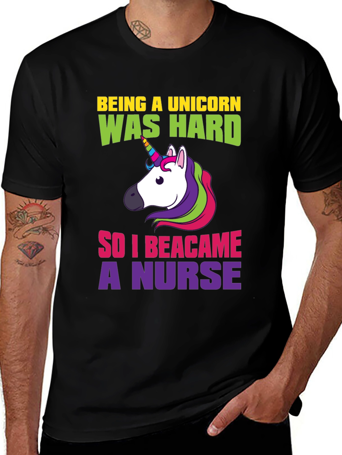 Unicorn Nurse T-Shirt - Funny Graphic Tee
