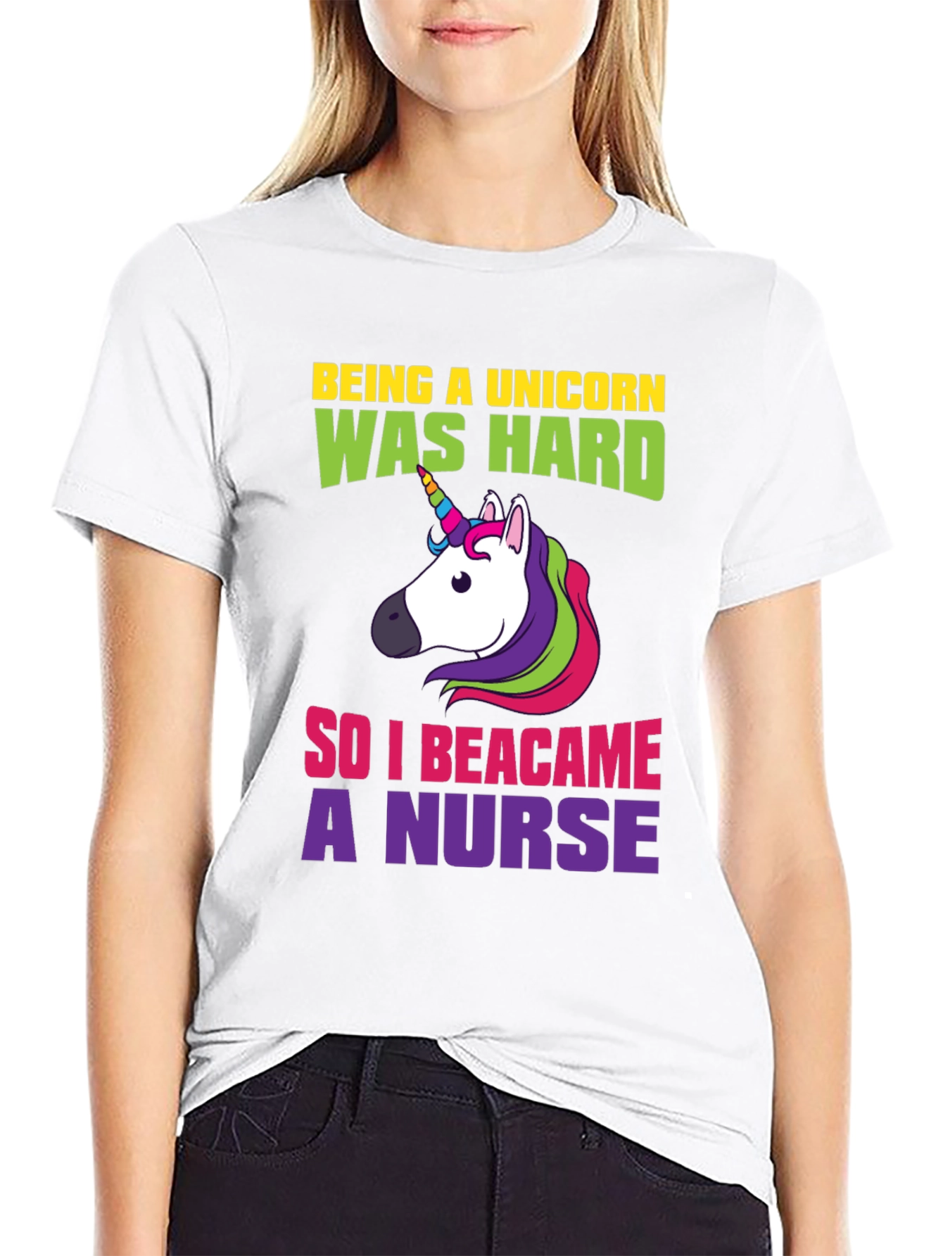 Unicorn Nurse T-Shirt - Funny Graphic Tee