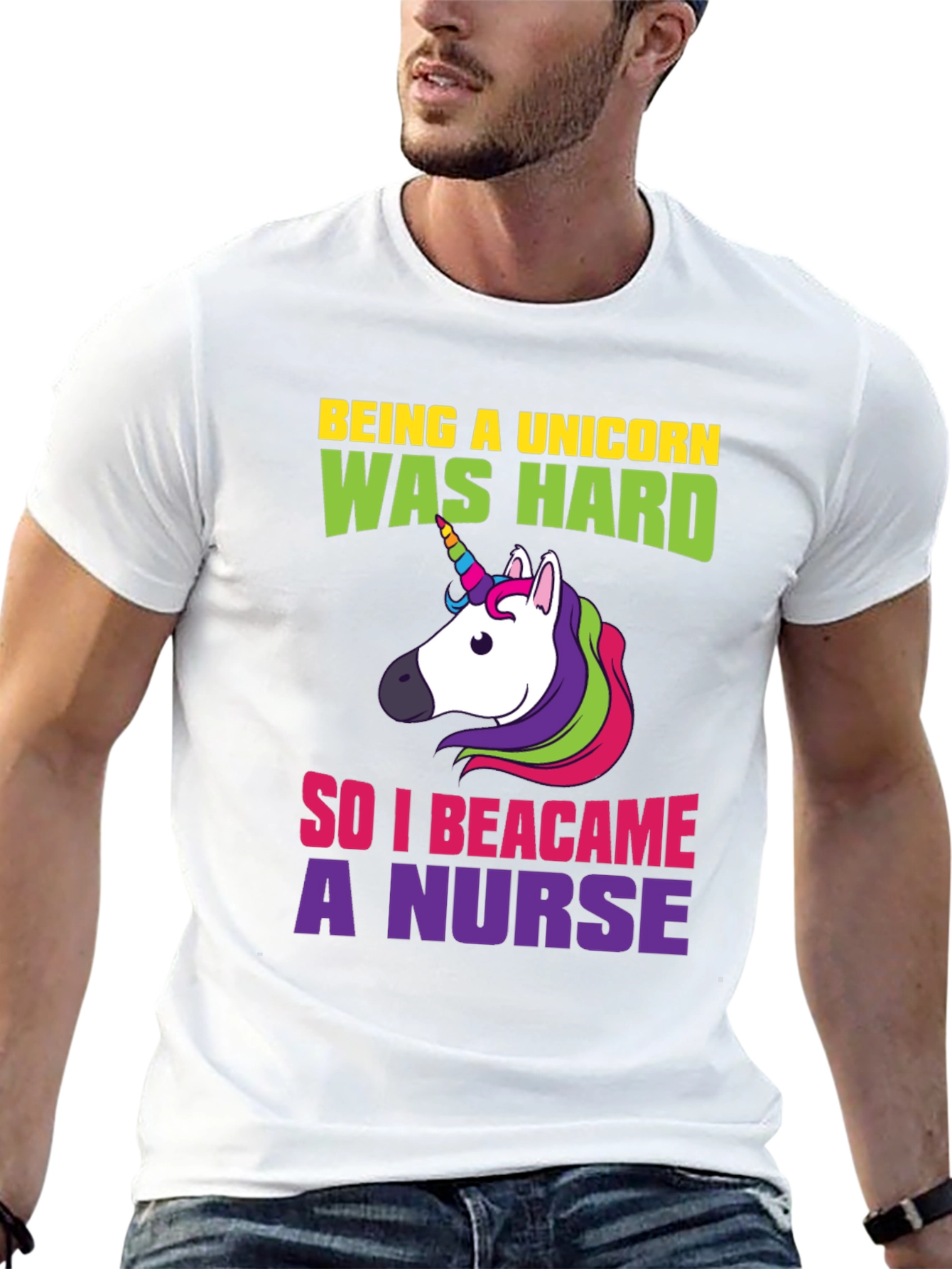 Unicorn Nurse T-Shirt - Funny Graphic Tee