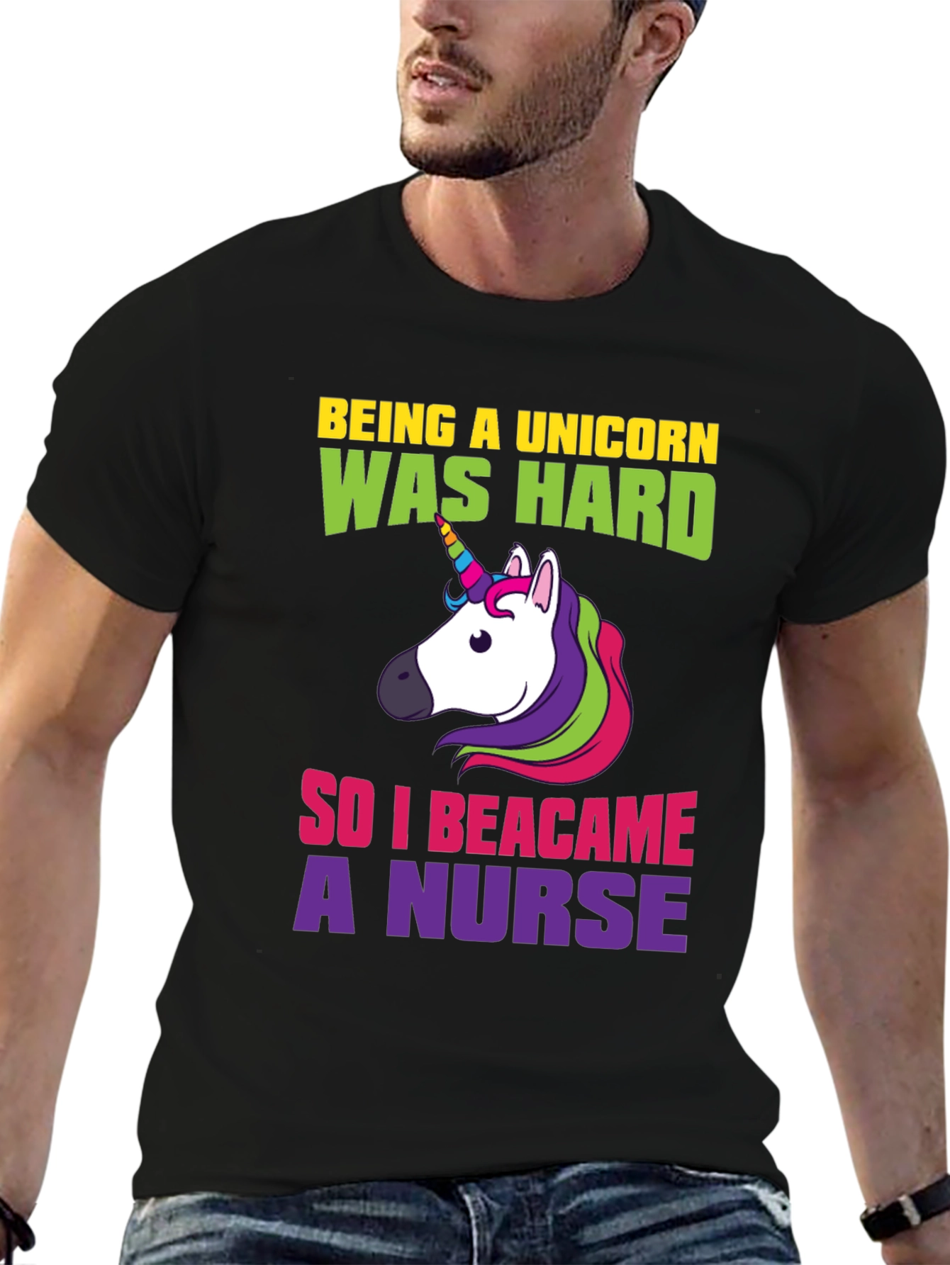 Unicorn Nurse T-Shirt - Funny Graphic Tee