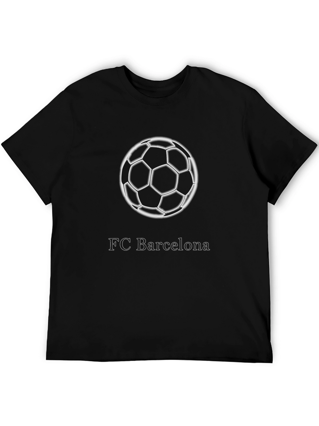 FC Barcelona Soccer Ball Black T-Shirt