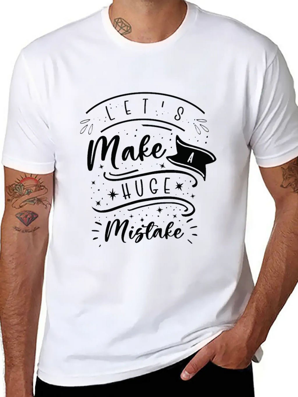 Huge Mistake Line Art Imperfection Quotes Unisex Casual T-Shirt – Clean Design For Daily Comfort