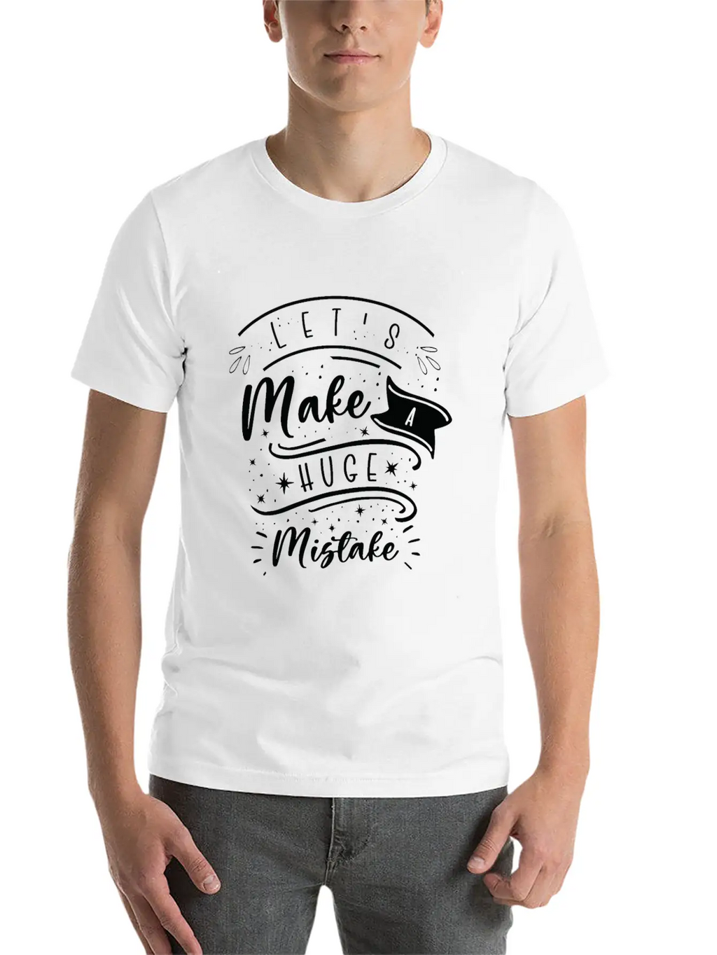 Huge Mistake Line Art Imperfection Quotes Unisex Casual T-Shirt – Clean Design For Daily Comfort