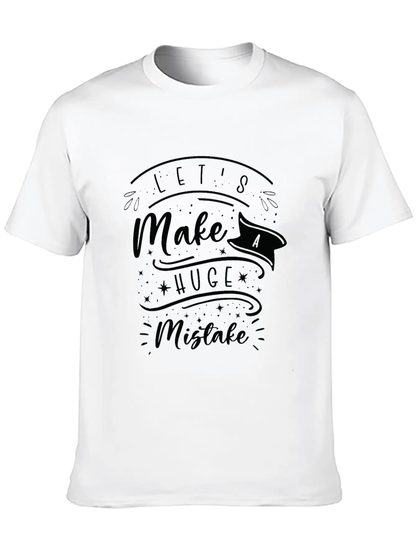 Huge Mistake Line Art Imperfection Quotes Unisex Casual T-Shirt – Clean Design For Daily Comfort