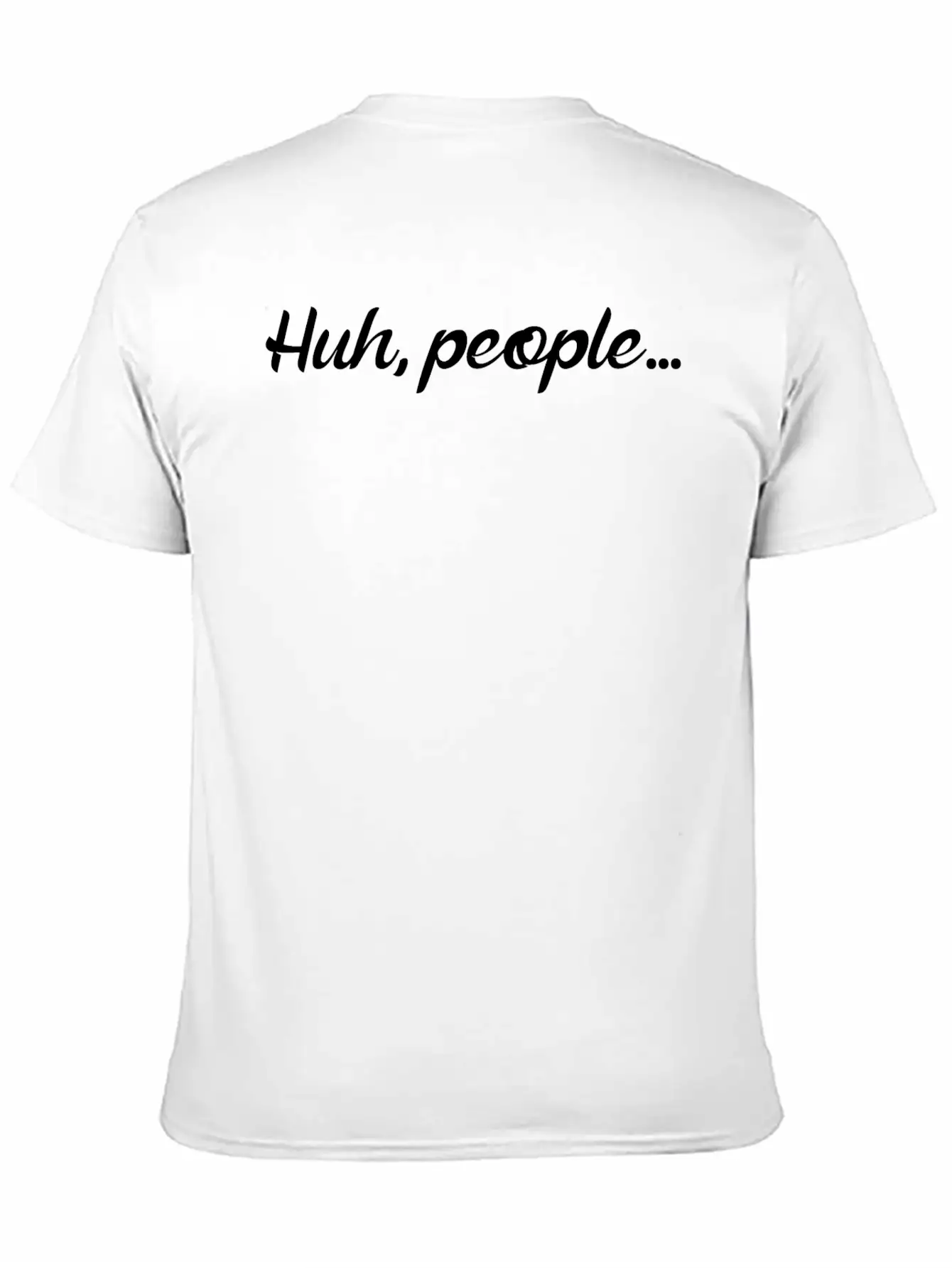 Huh People Unisex Short Sleeve Soft Cotton T-Shirt – Casual Everyday Wear