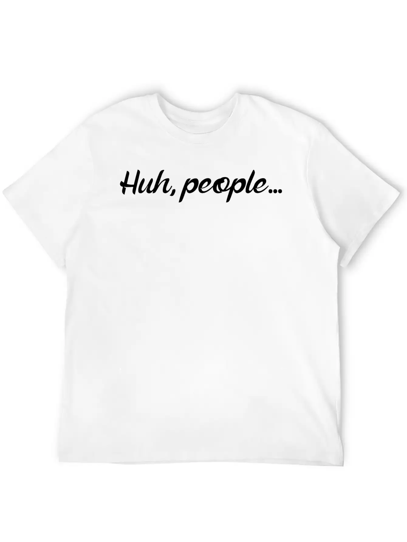 Huh People Unisex Short Sleeve Soft Cotton T-Shirt – Casual Everyday Wear
