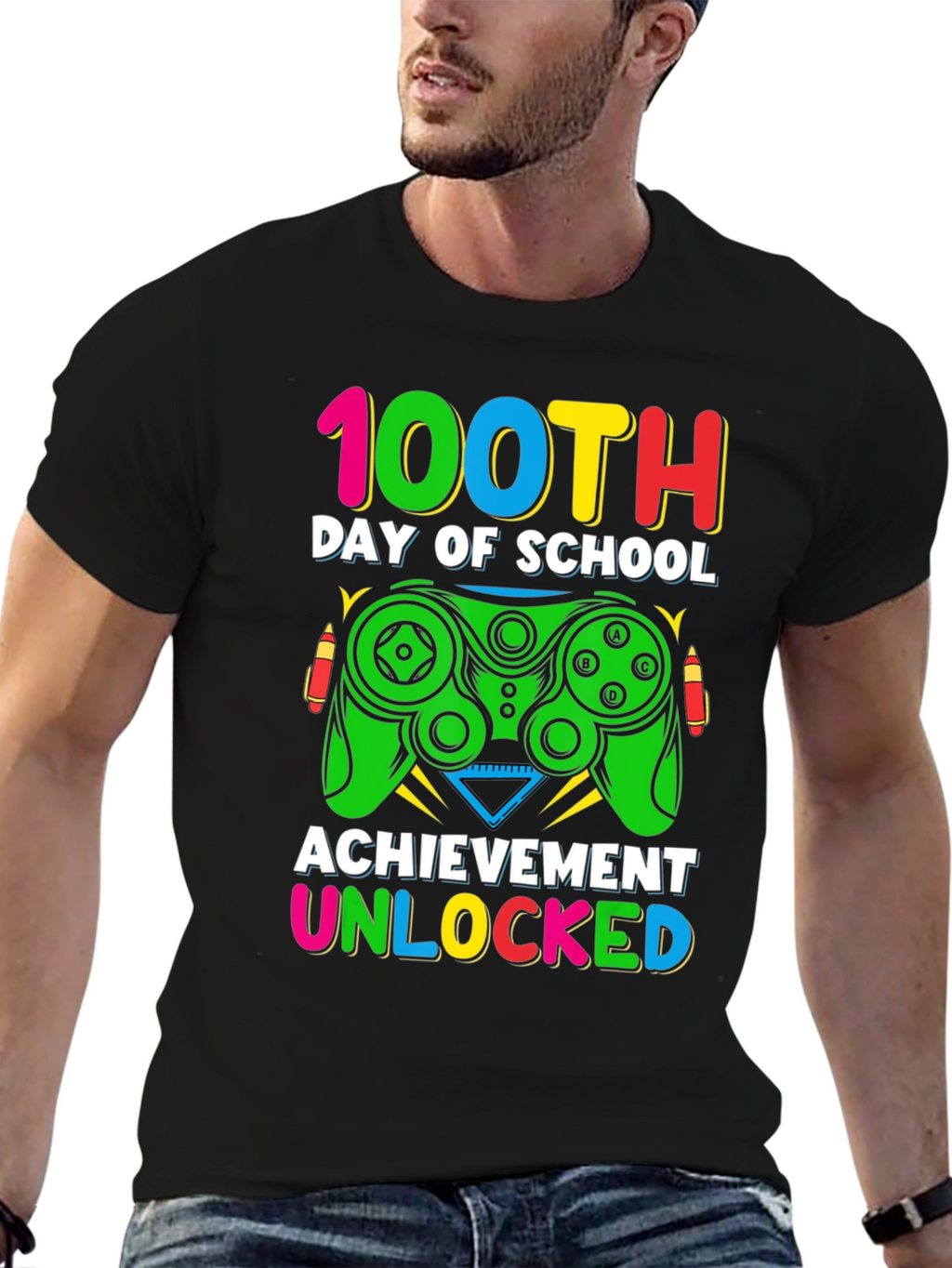 100th Day of School Gaming T-Shirt