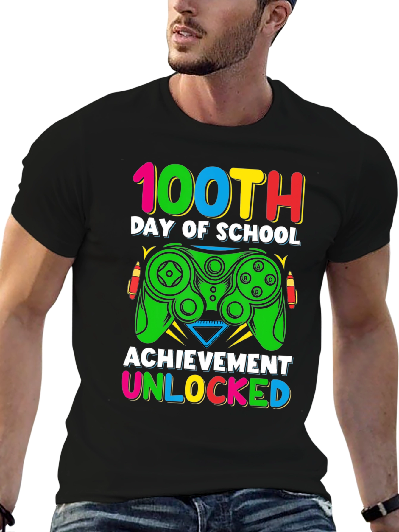 100th Day of School Gaming T-Shirt