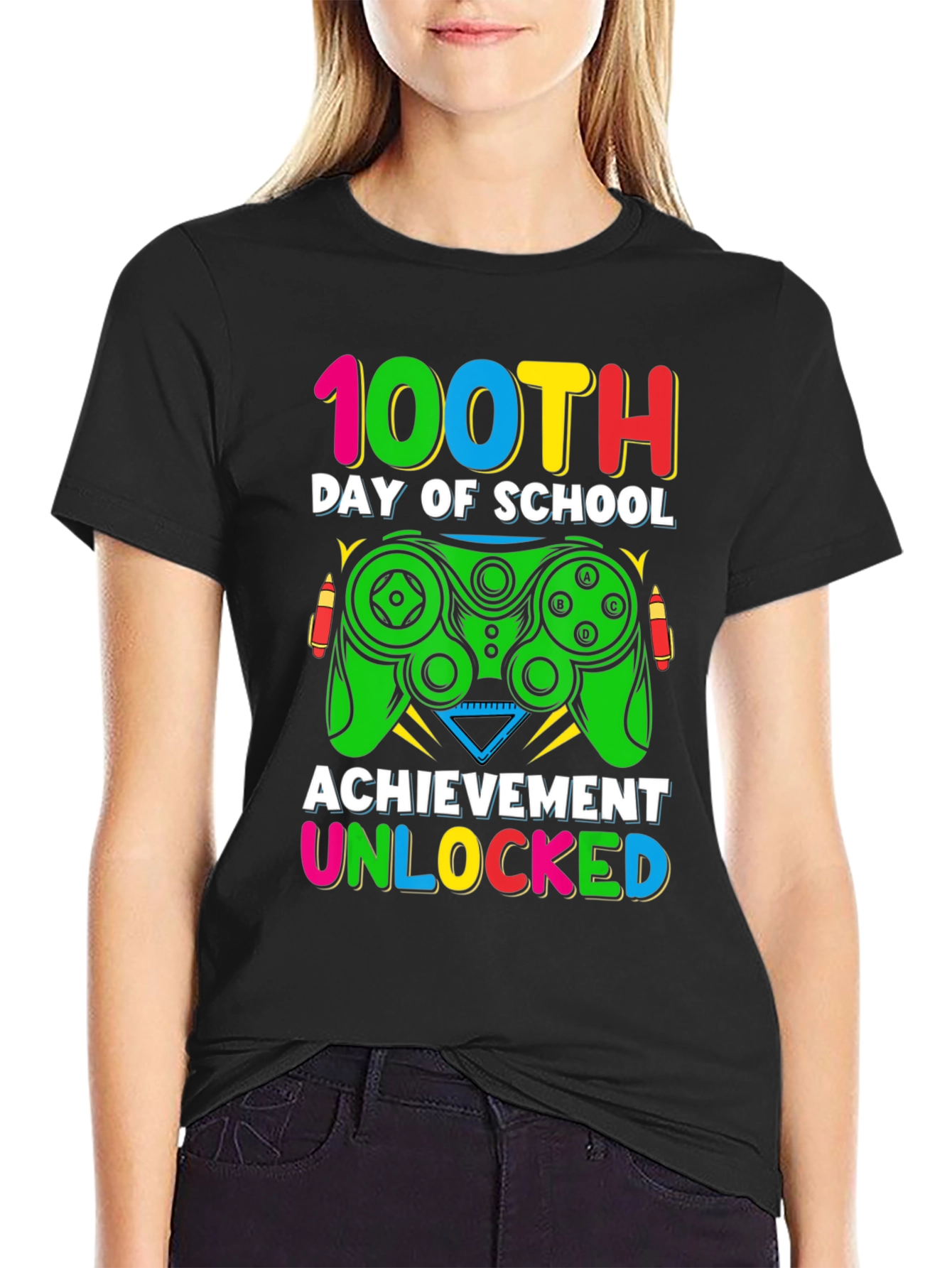 100th Day of School Gaming T-Shirt