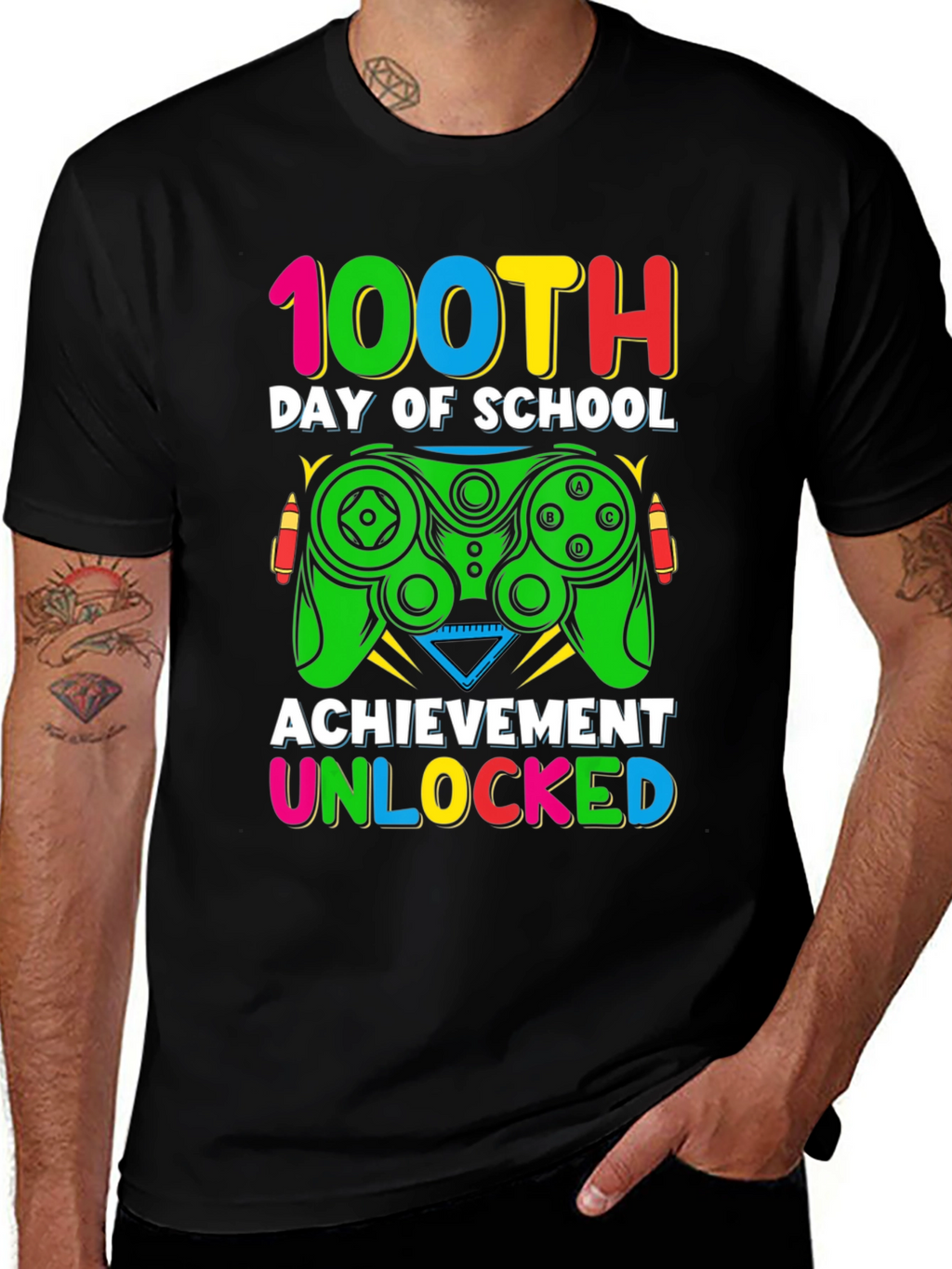 100th Day of School Gaming T-Shirt