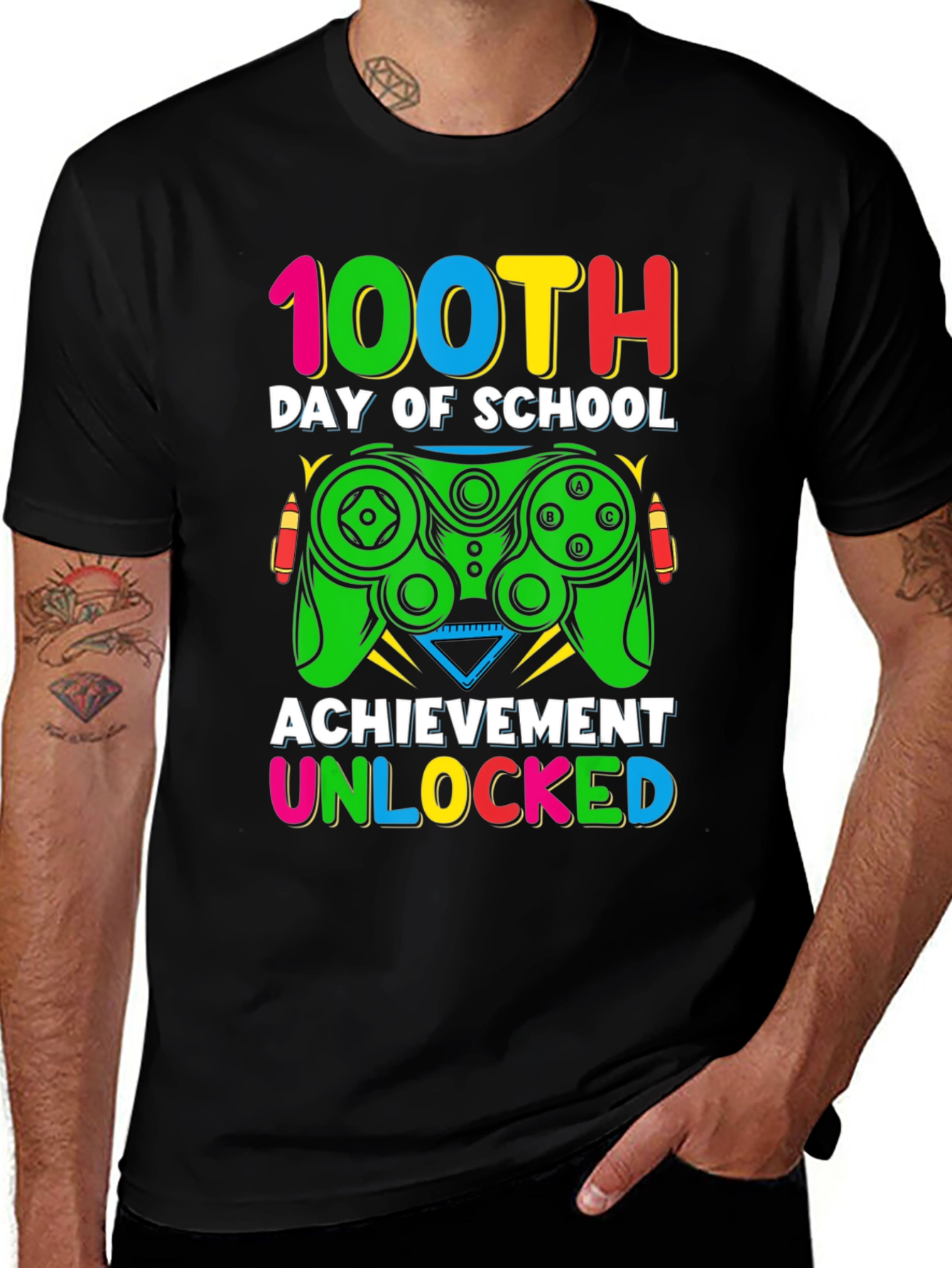 100th Day of School Gaming T-Shirt