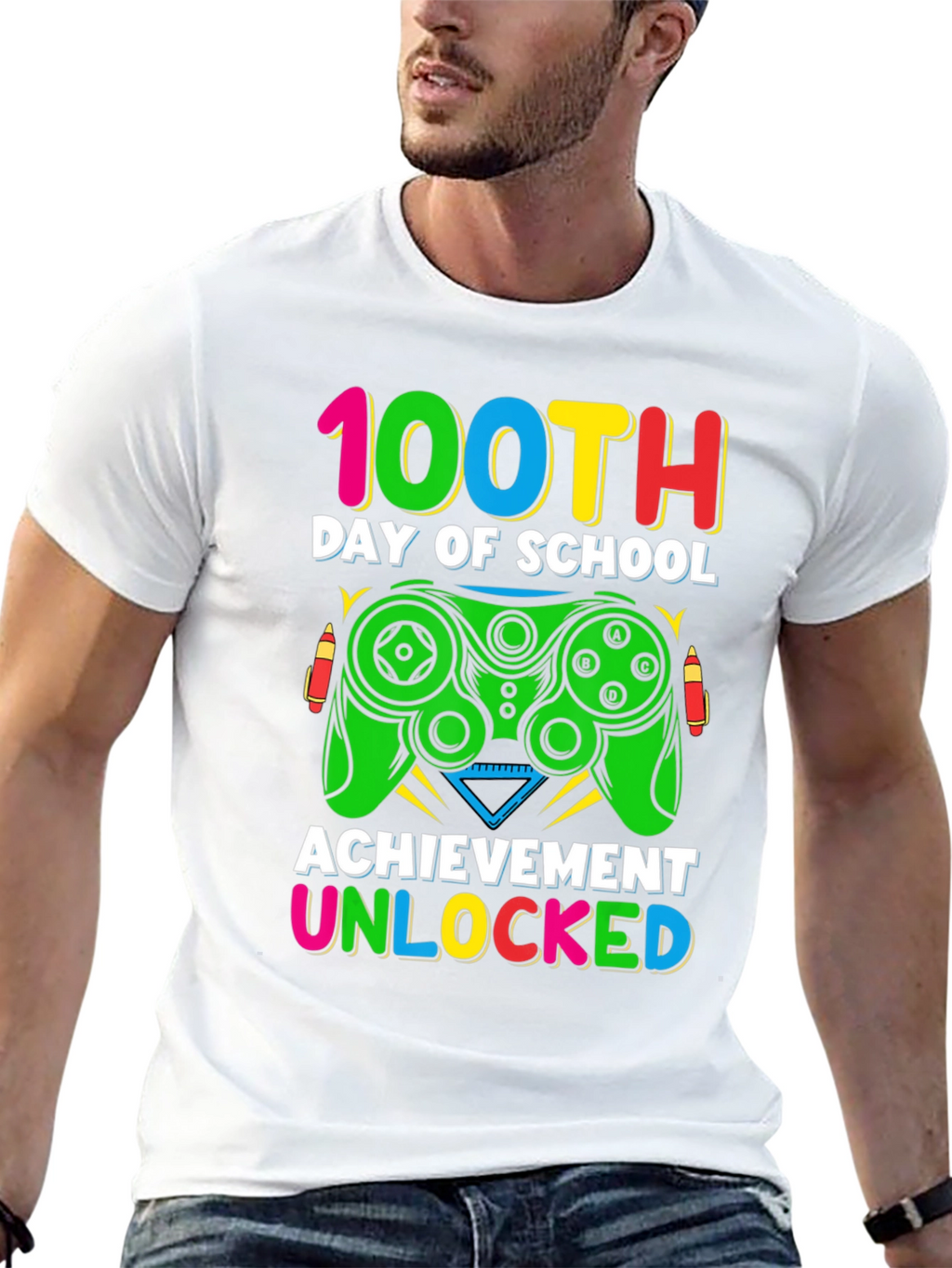 100th Day of School Gaming T-Shirt