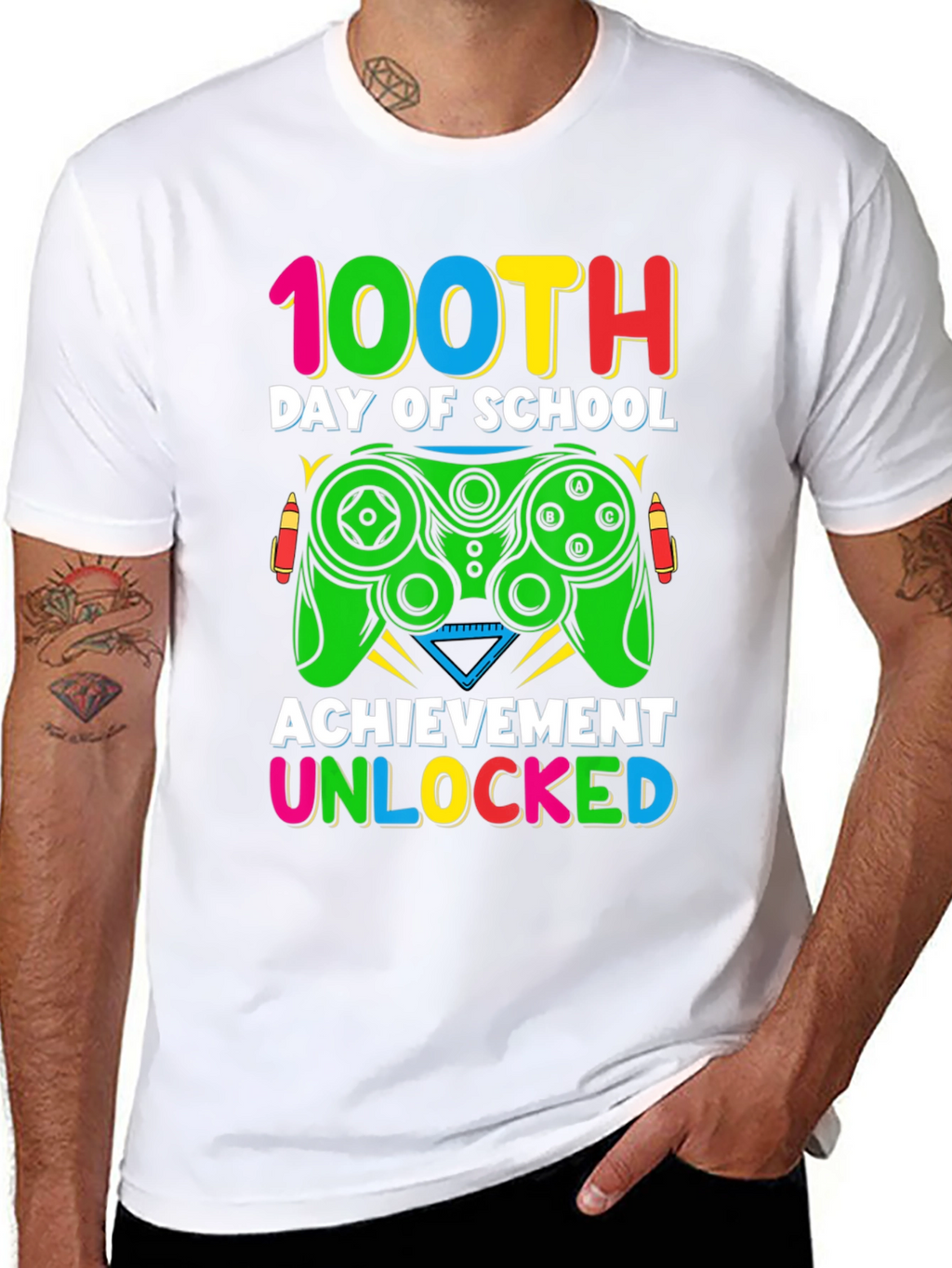 100th Day of School Gaming T-Shirt