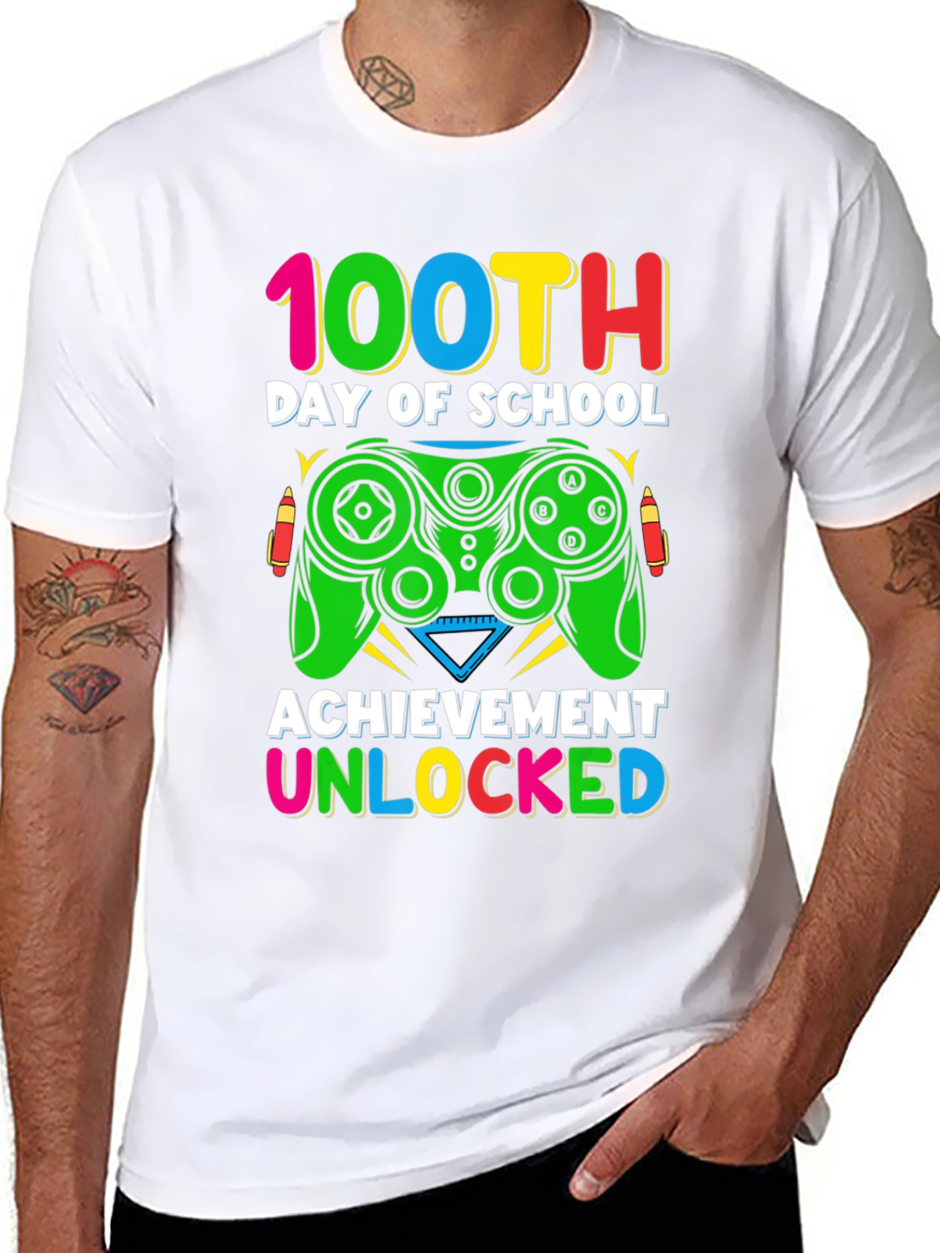 100th Day of School Gaming T-Shirt