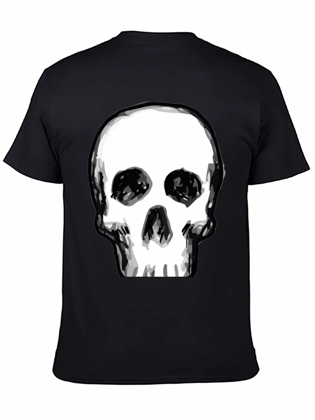 Human Skull Unisex Casual T-Shirt – Clean Design For Daily Comfort