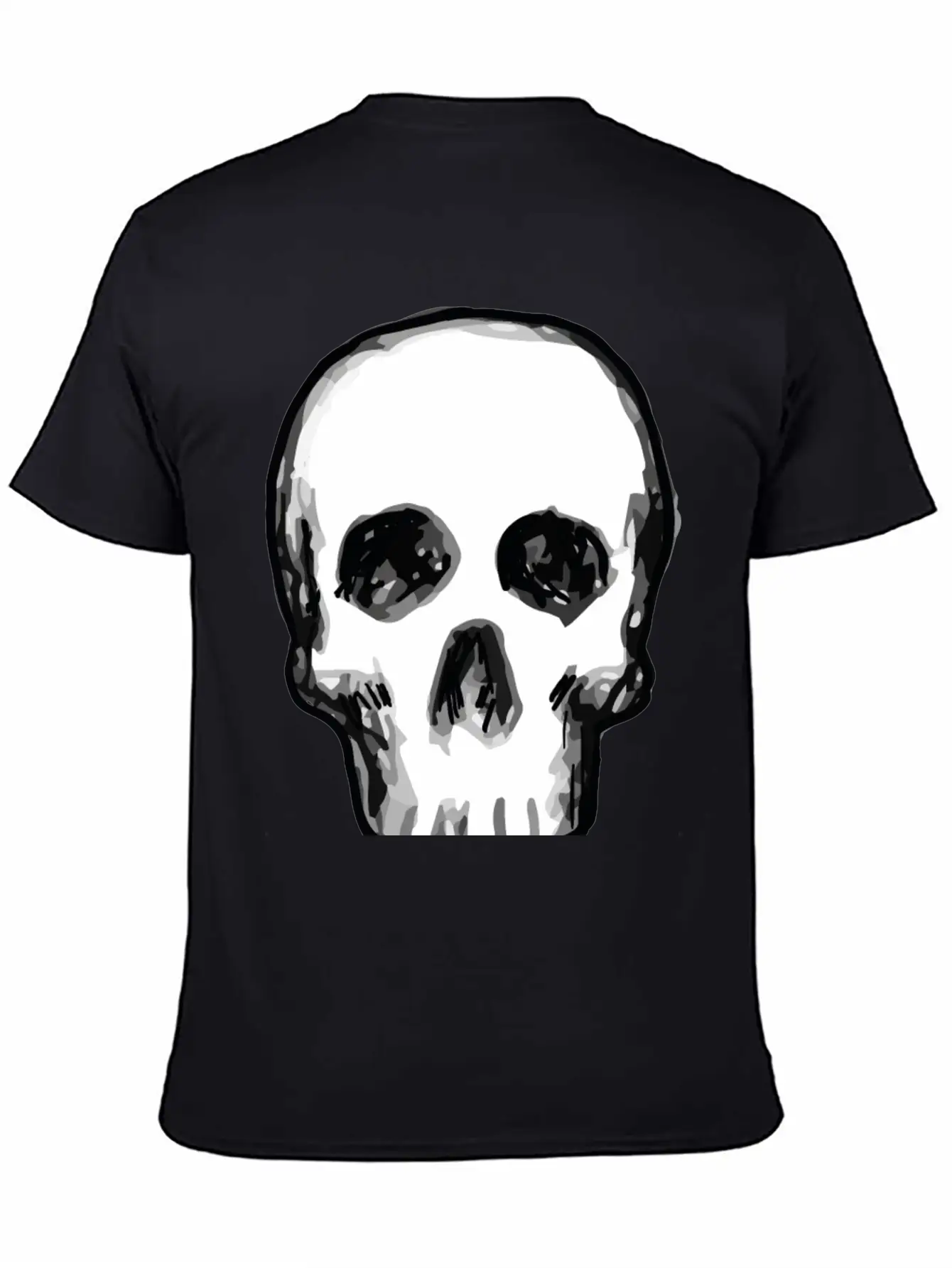 Human Skull Unisex Casual T-Shirt – Clean Design For Daily Comfort
