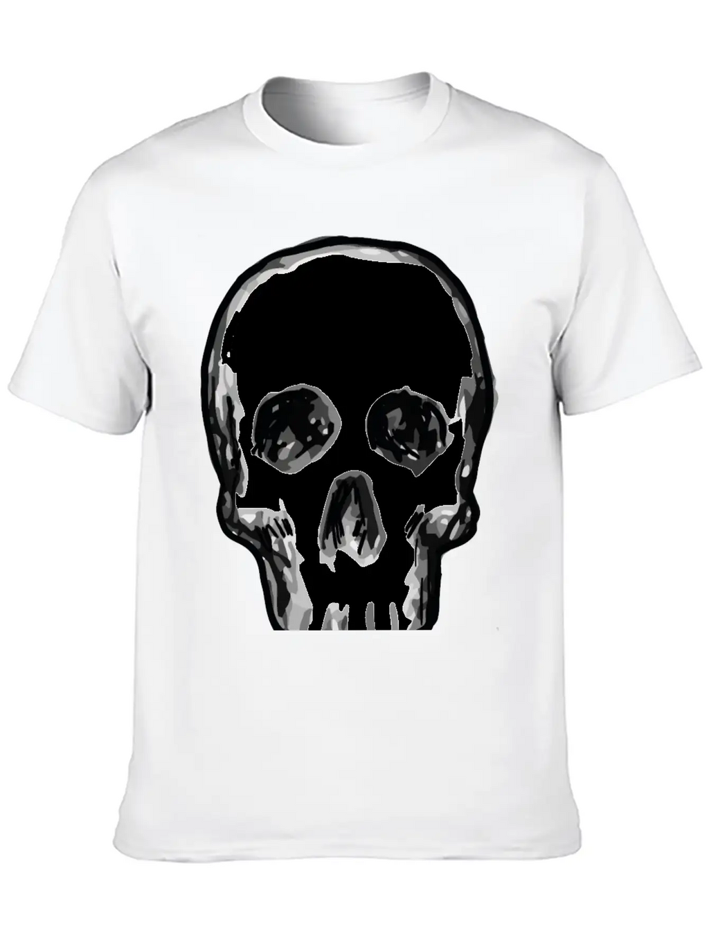 Human Skull Unisex Casual T-Shirt – Clean Design For Daily Comfort