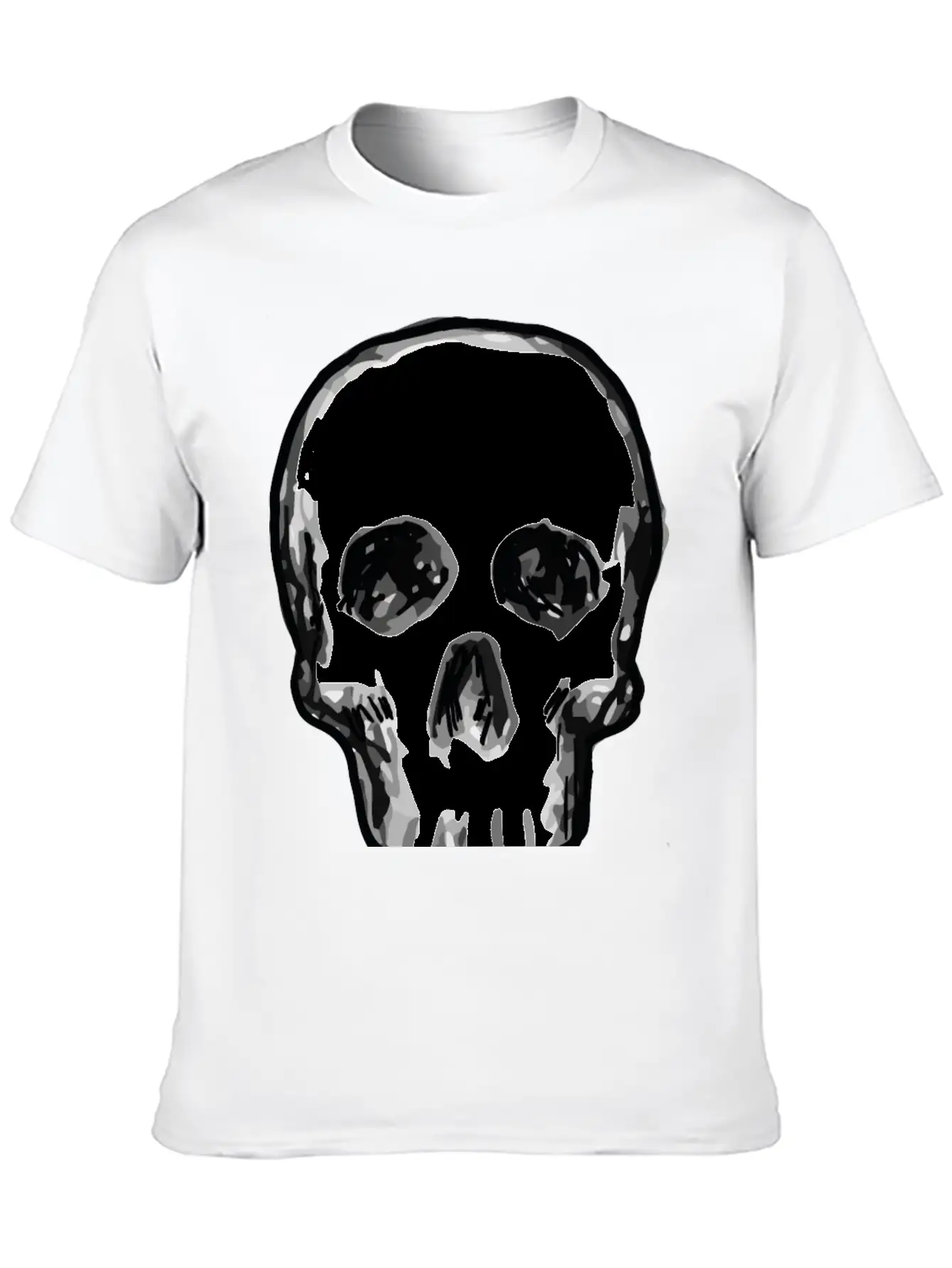 Human Skull Unisex Casual T-Shirt – Clean Design For Daily Comfort