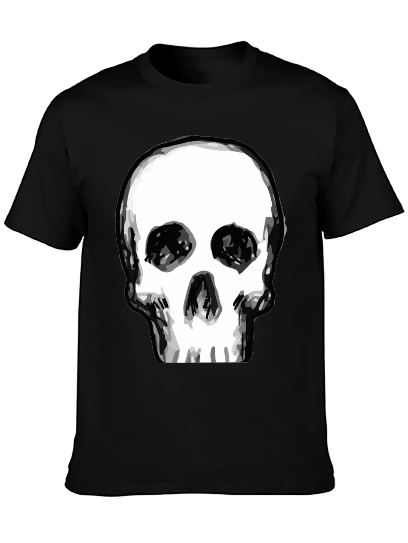 Human Skull Unisex Casual T-Shirt – Clean Design For Daily Comfort