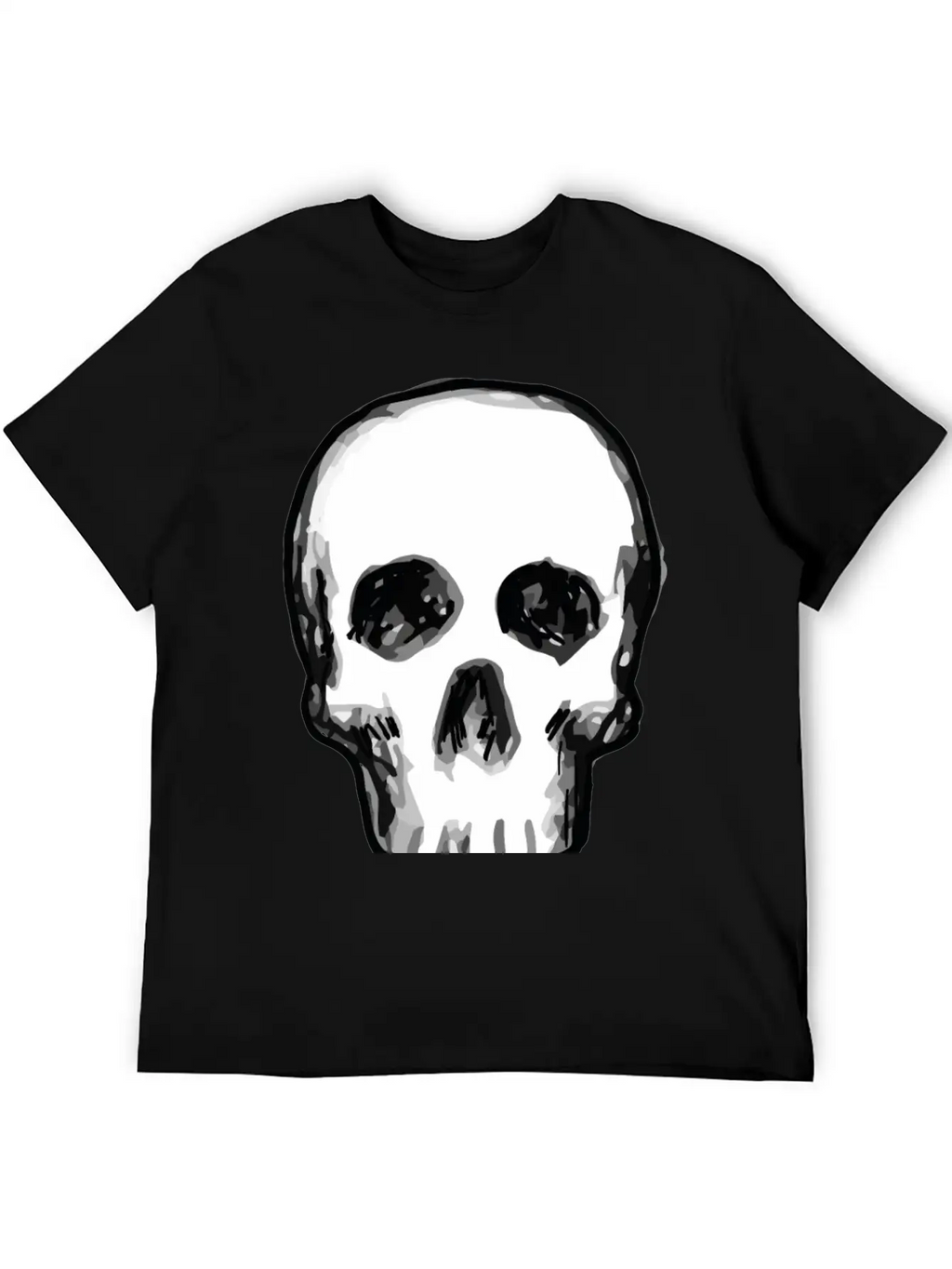 Human Skull Unisex Casual T-Shirt – Clean Design For Daily Comfort