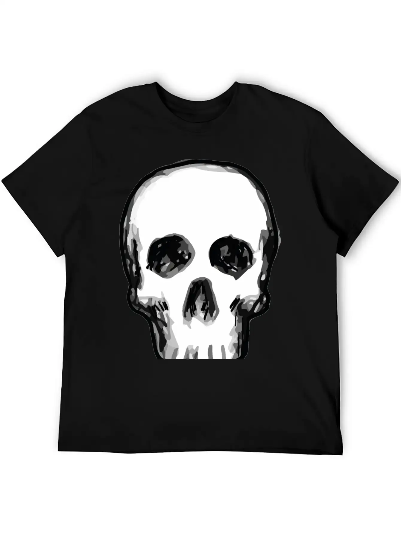 Human Skull Unisex Casual T-Shirt – Clean Design For Daily Comfort