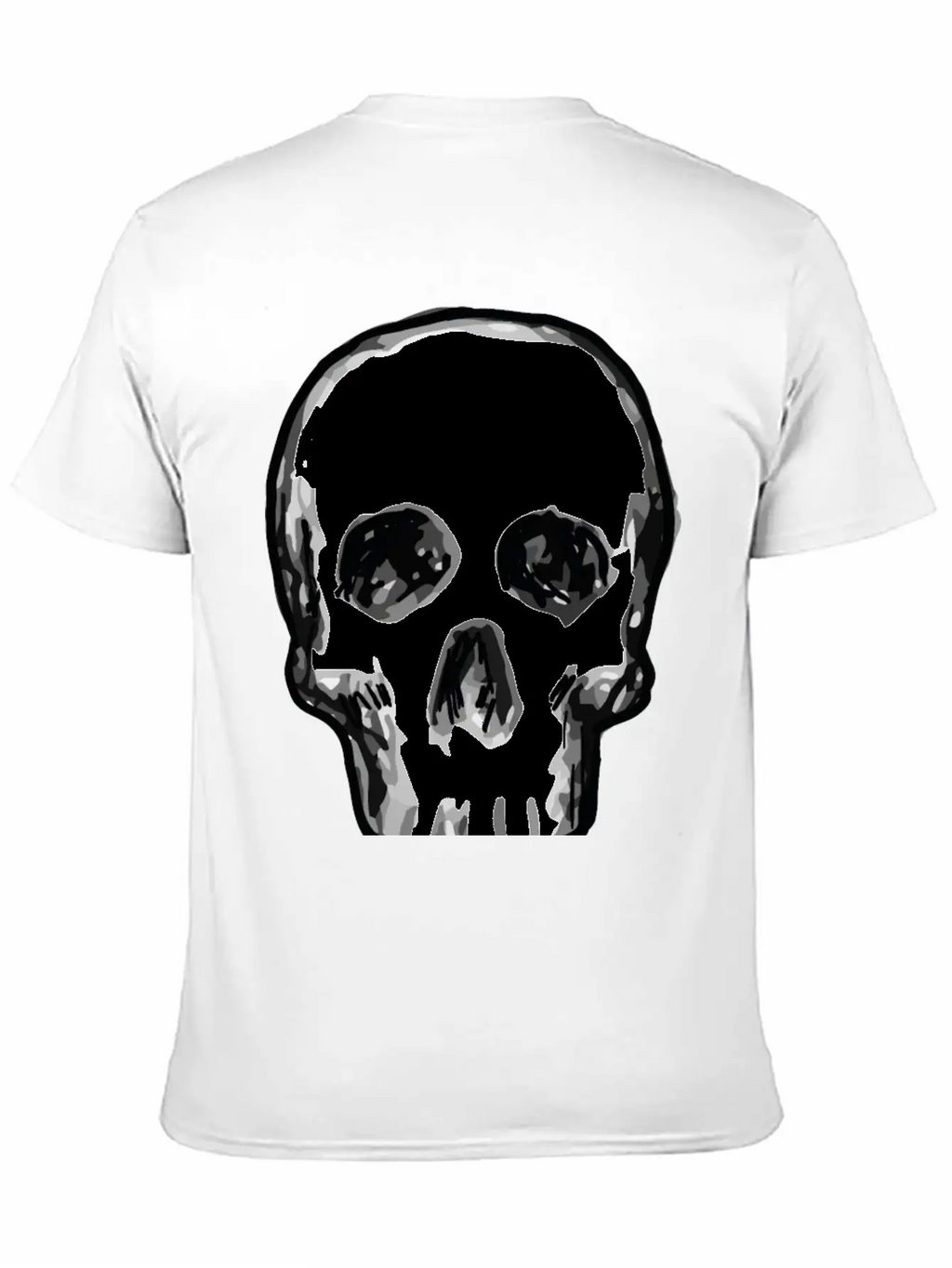Human Skull Unisex Casual T-Shirt – Clean Design For Daily Comfort