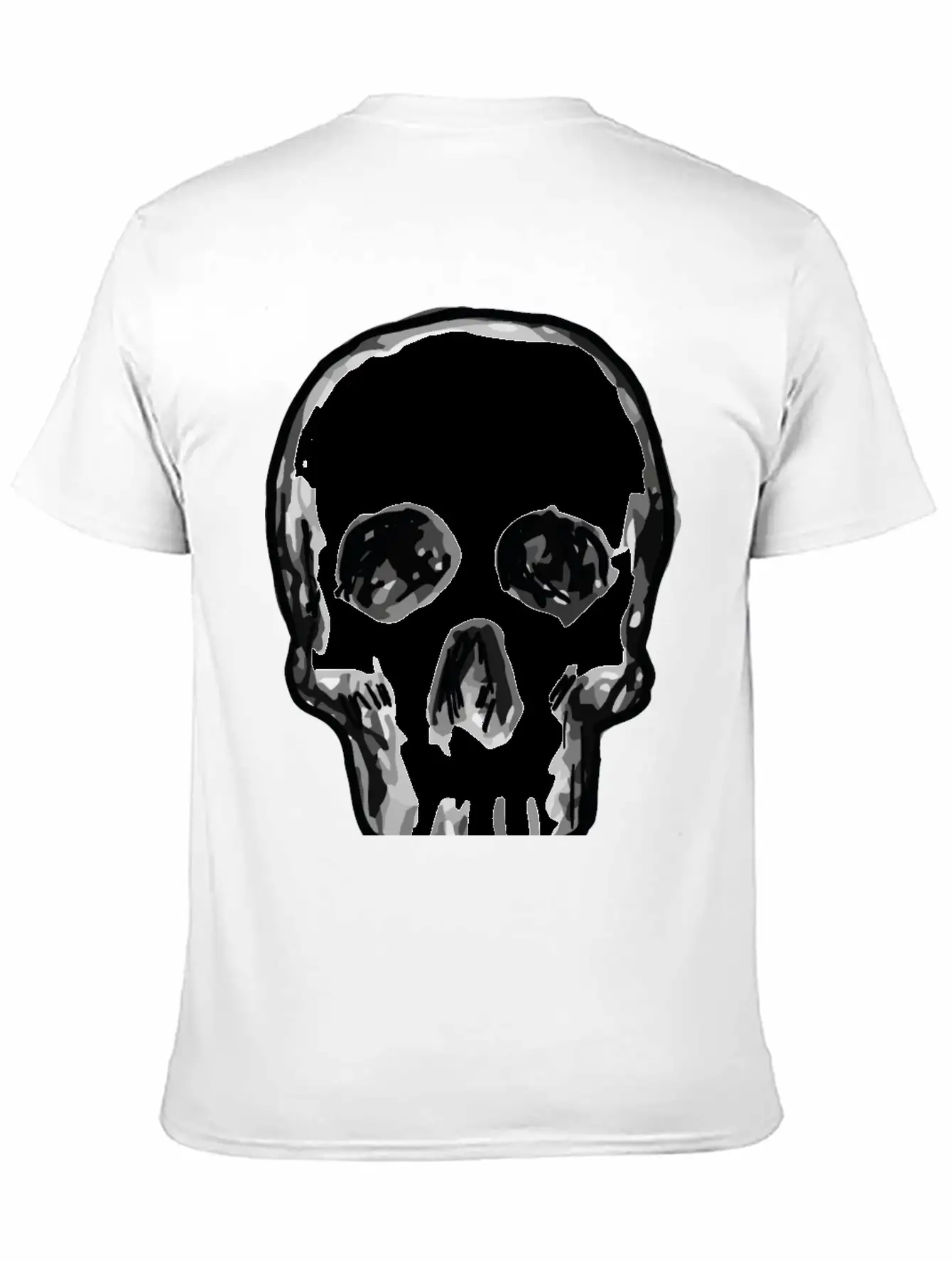 Human Skull Unisex Casual T-Shirt – Clean Design For Daily Comfort